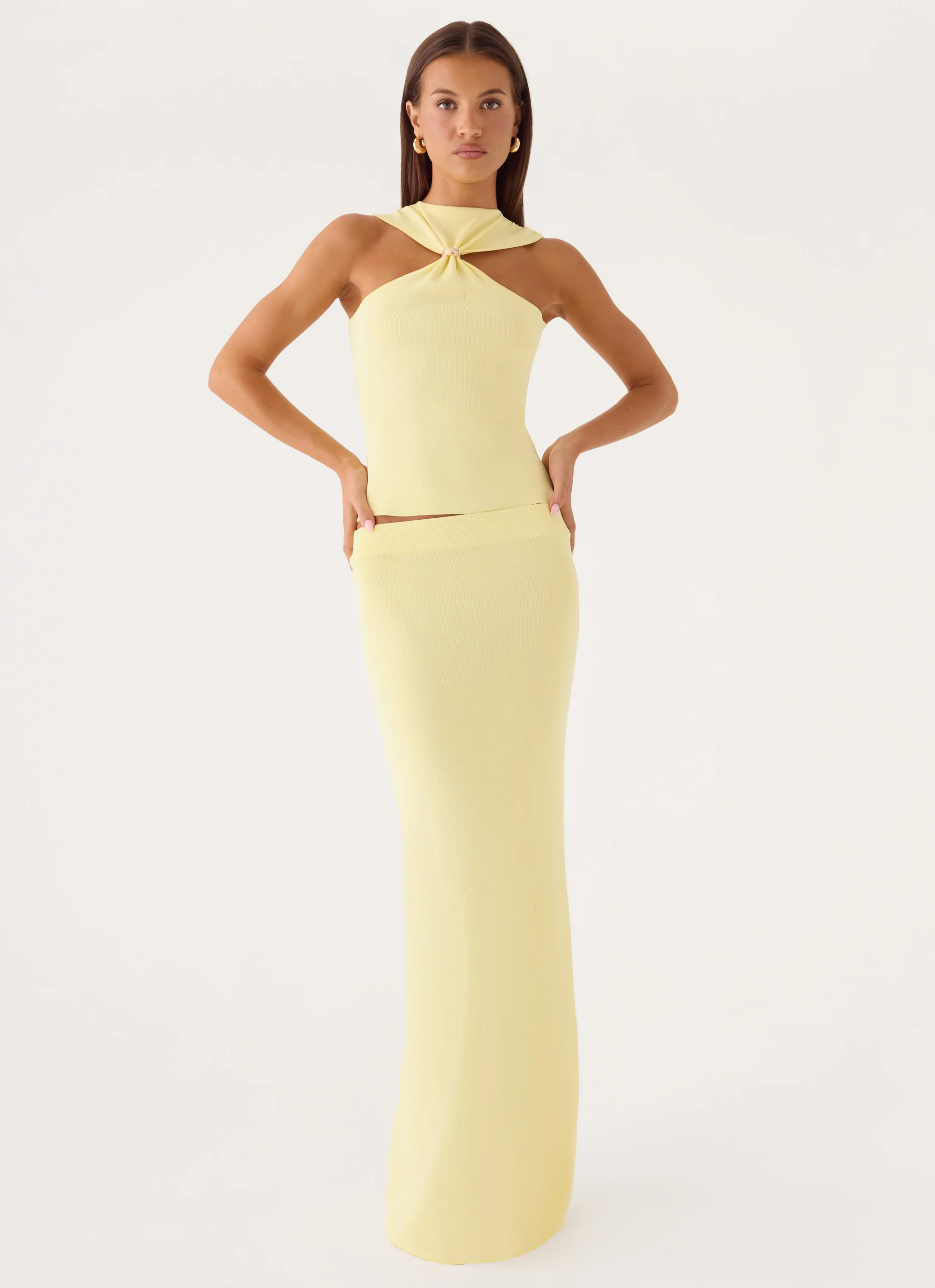 Amarah Knit Maxi Skirt - Yellow - Image 6