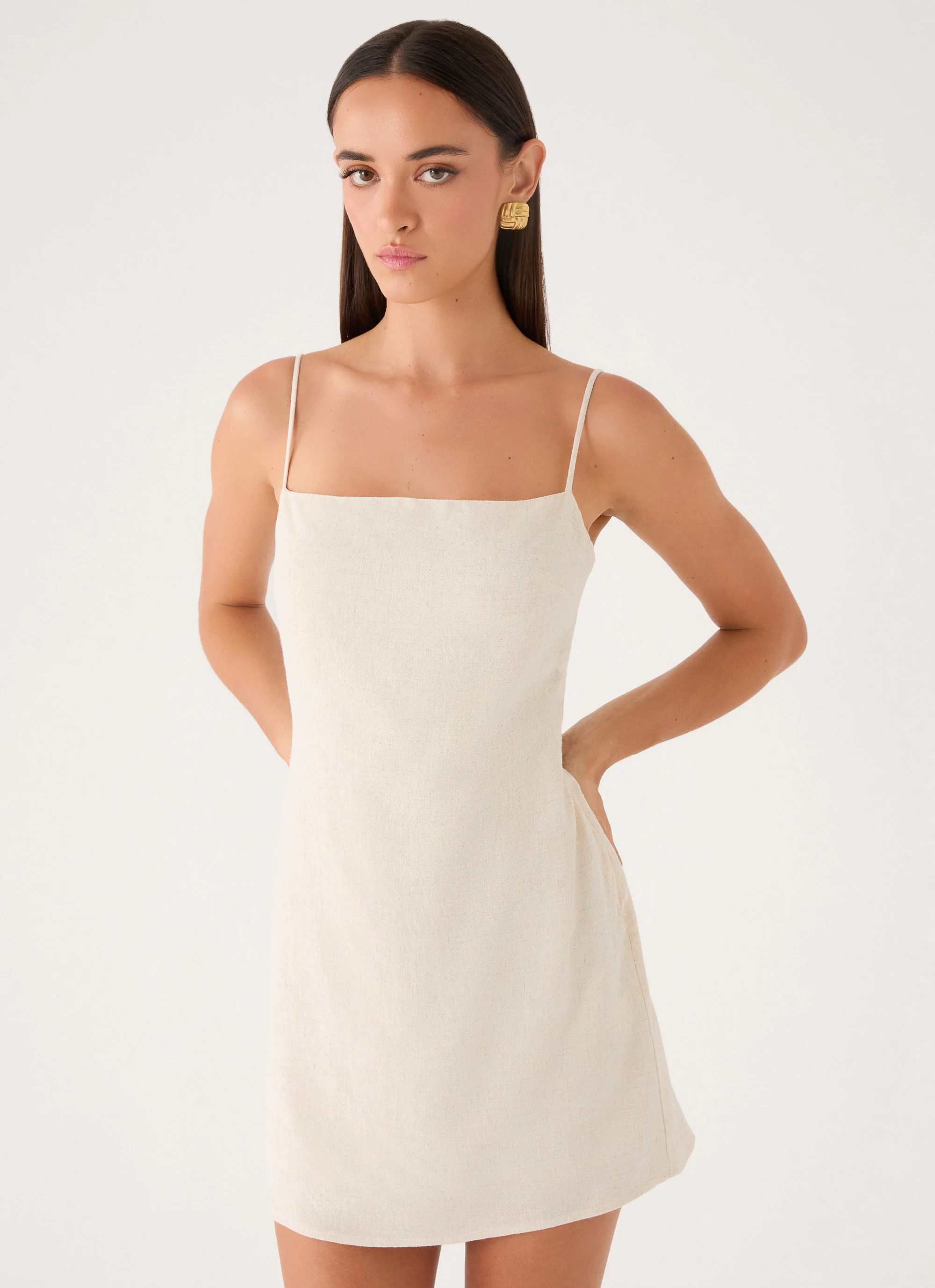 Bailee Mini Dress - Oatmeal - Image 5