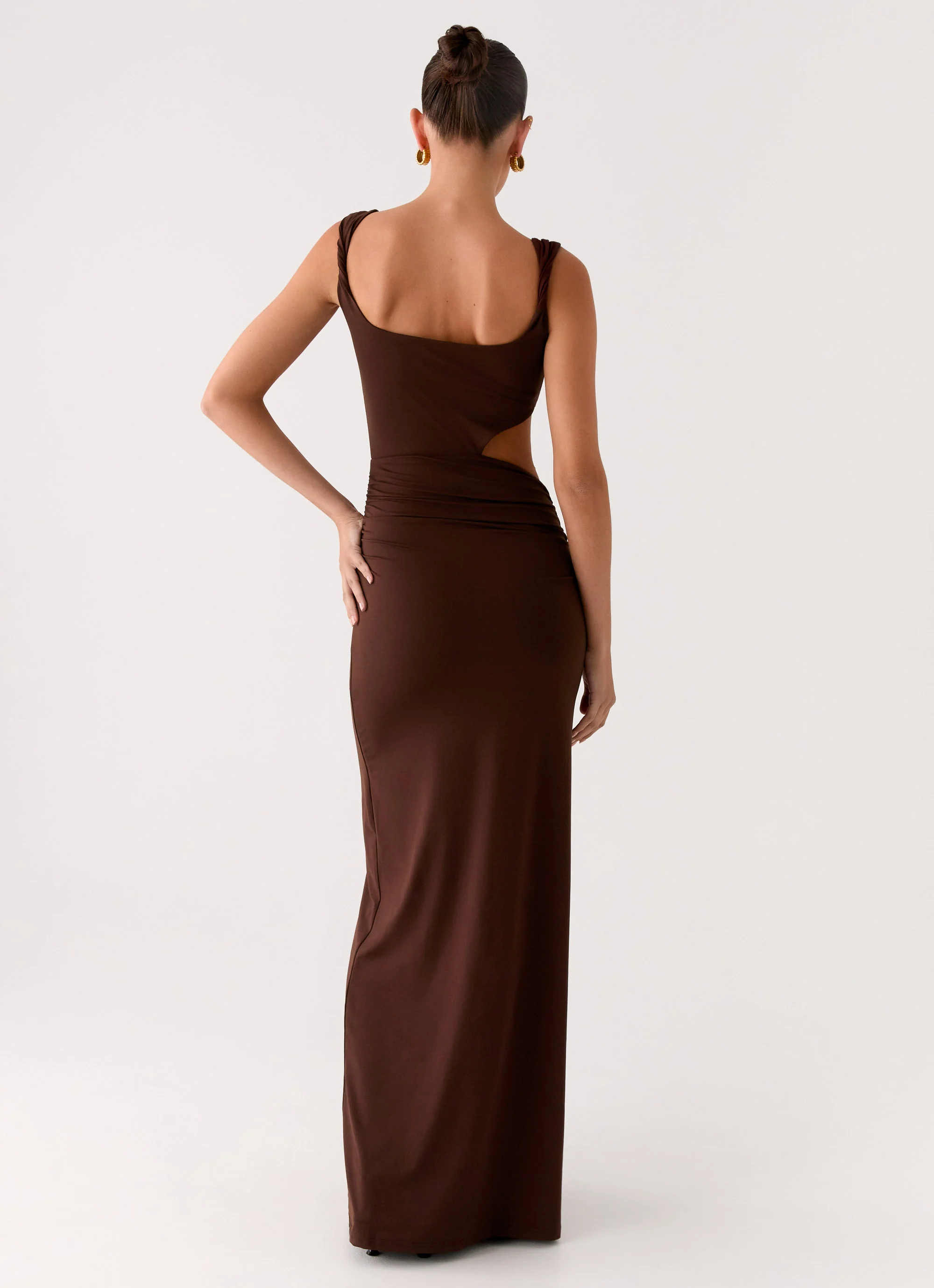 Balvin Cut Out Maxi Dress - Cool Chocolate - Image 4