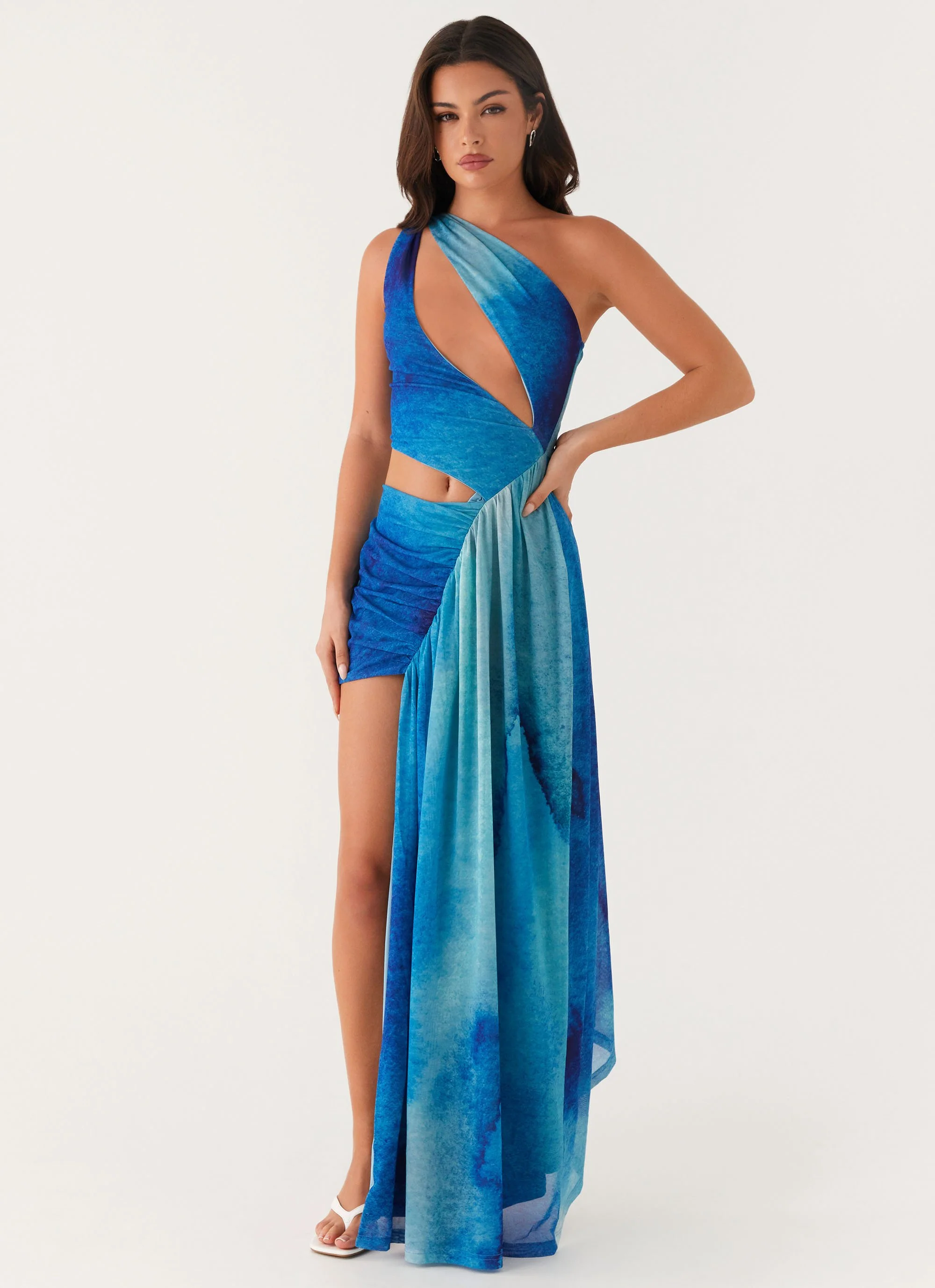 Blinded Maxi Dress - Blue Tie Dye - Image 2