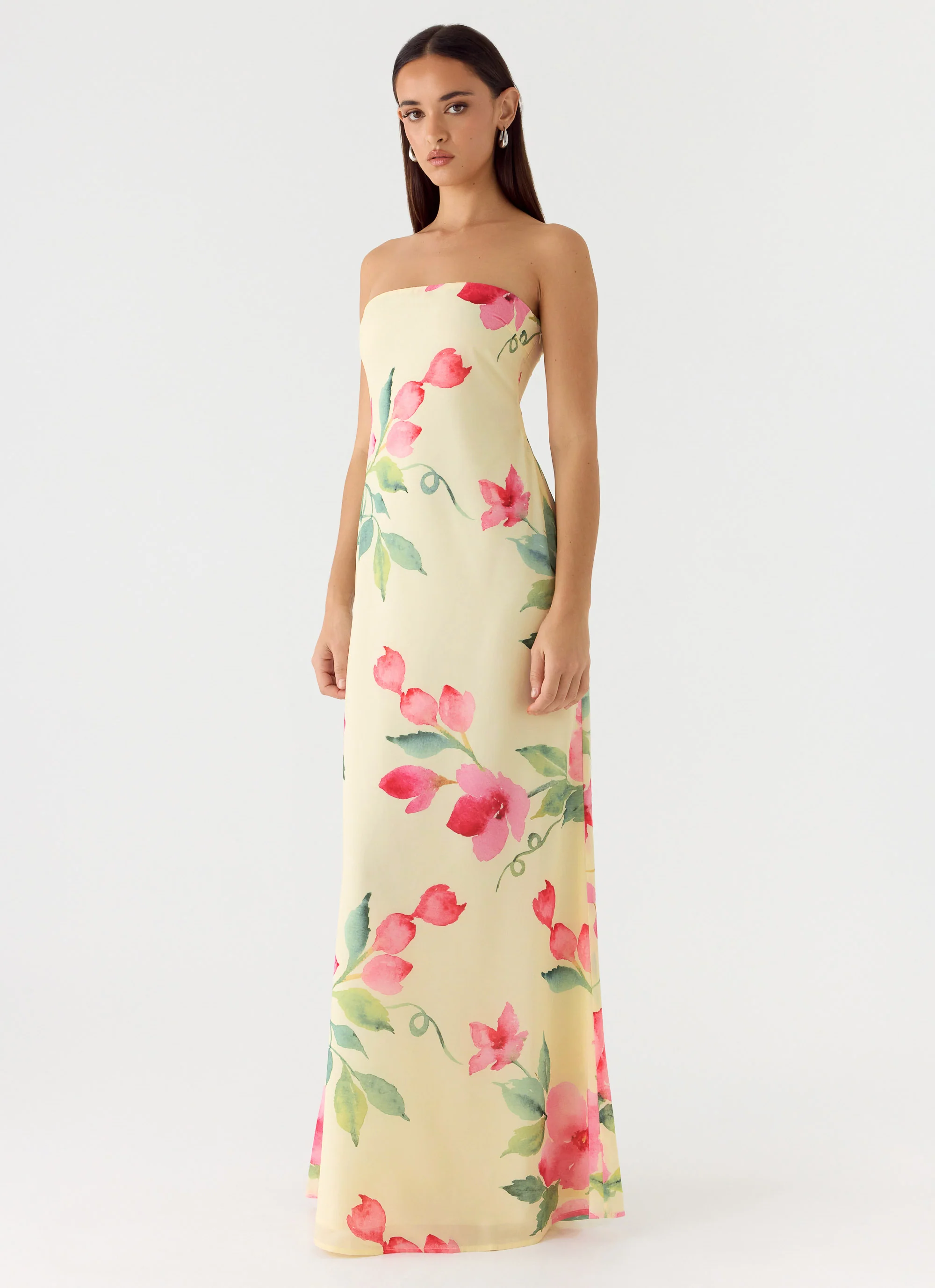 Bronte Strapless Maxi Dress - Lemon Soleil - Image 6