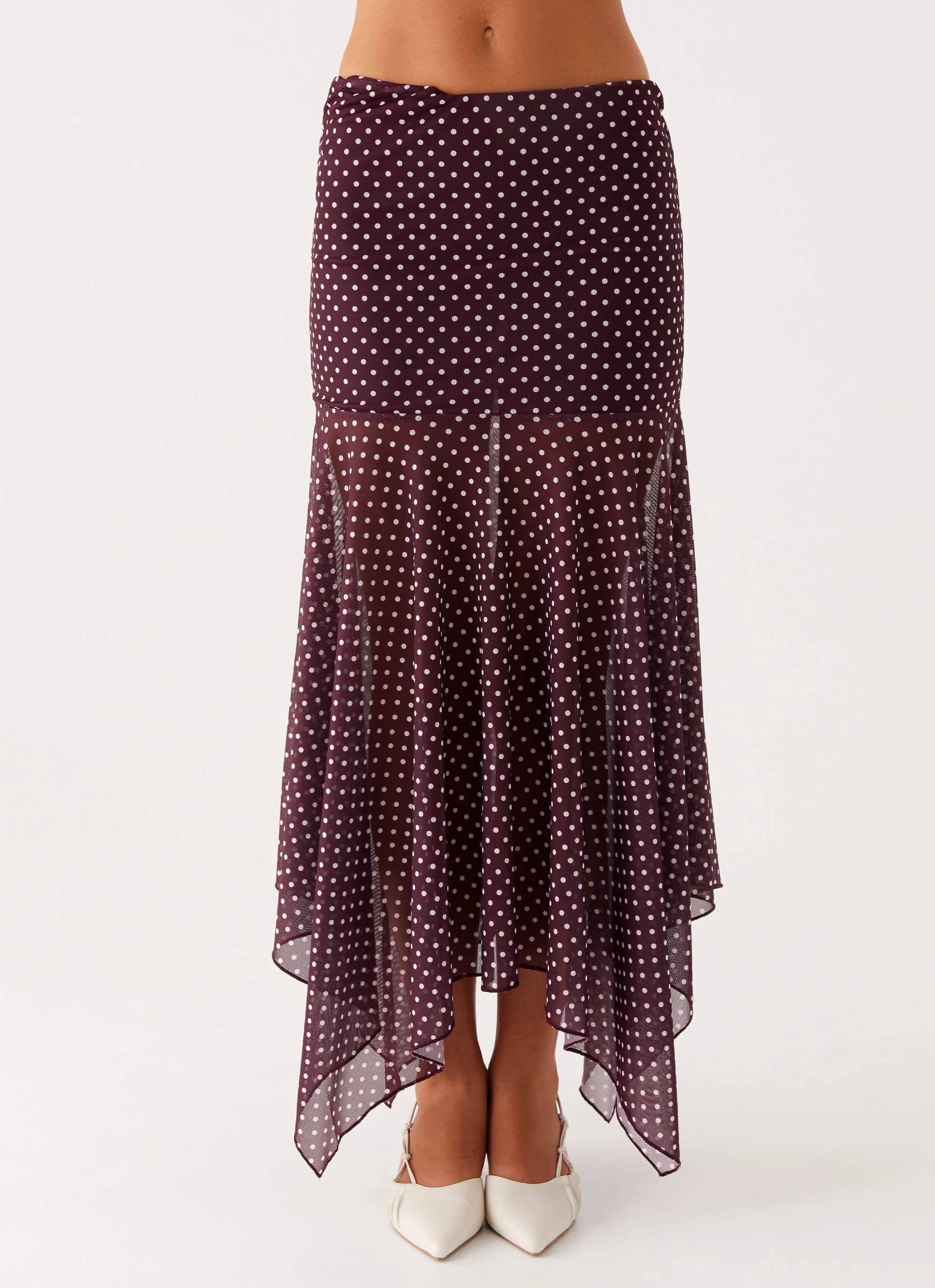 Buffy Maxi Skirt - Burgundy - Image 7