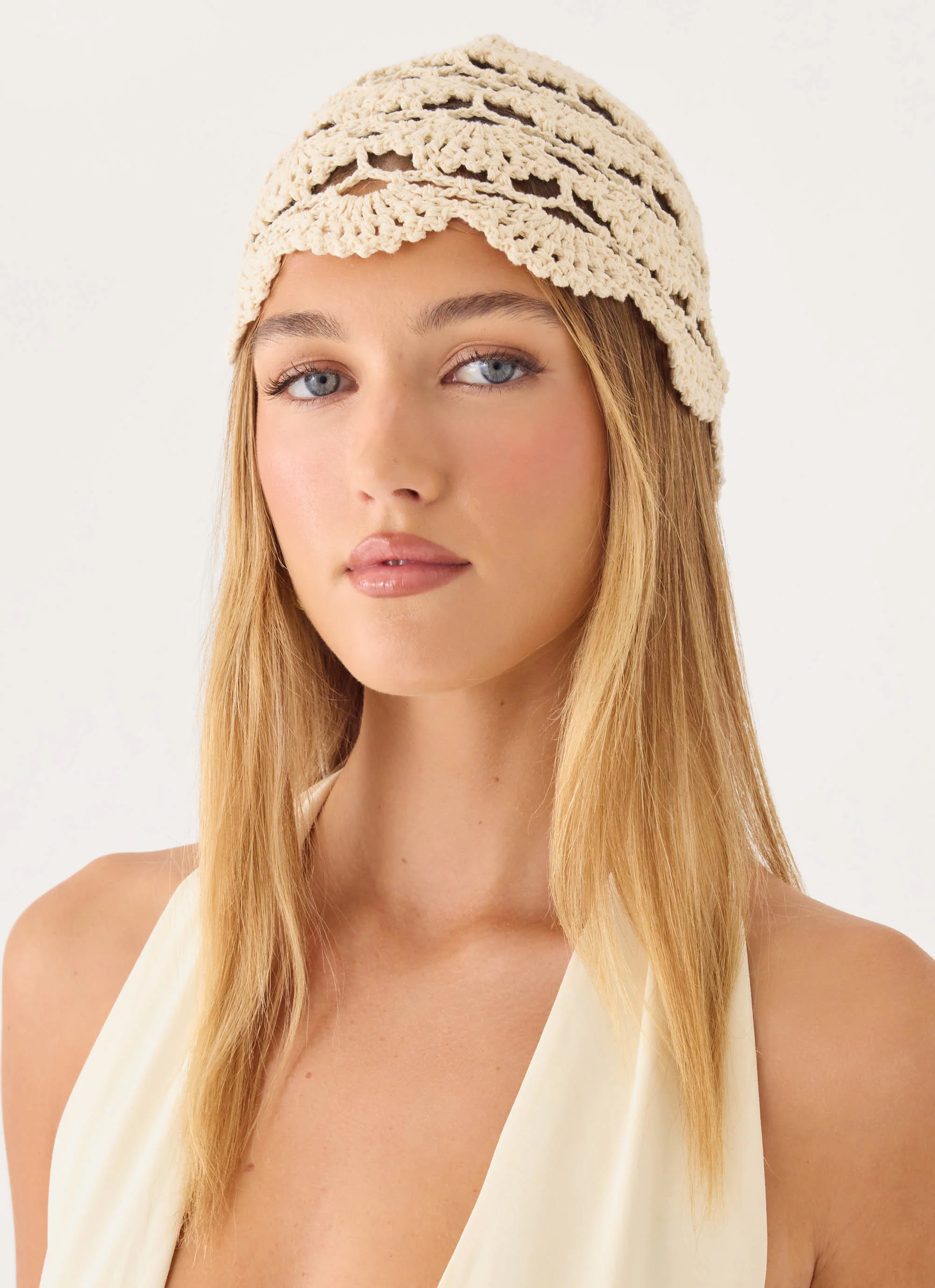 Cabana Girl Crochet Hat - Ivory - Image 3