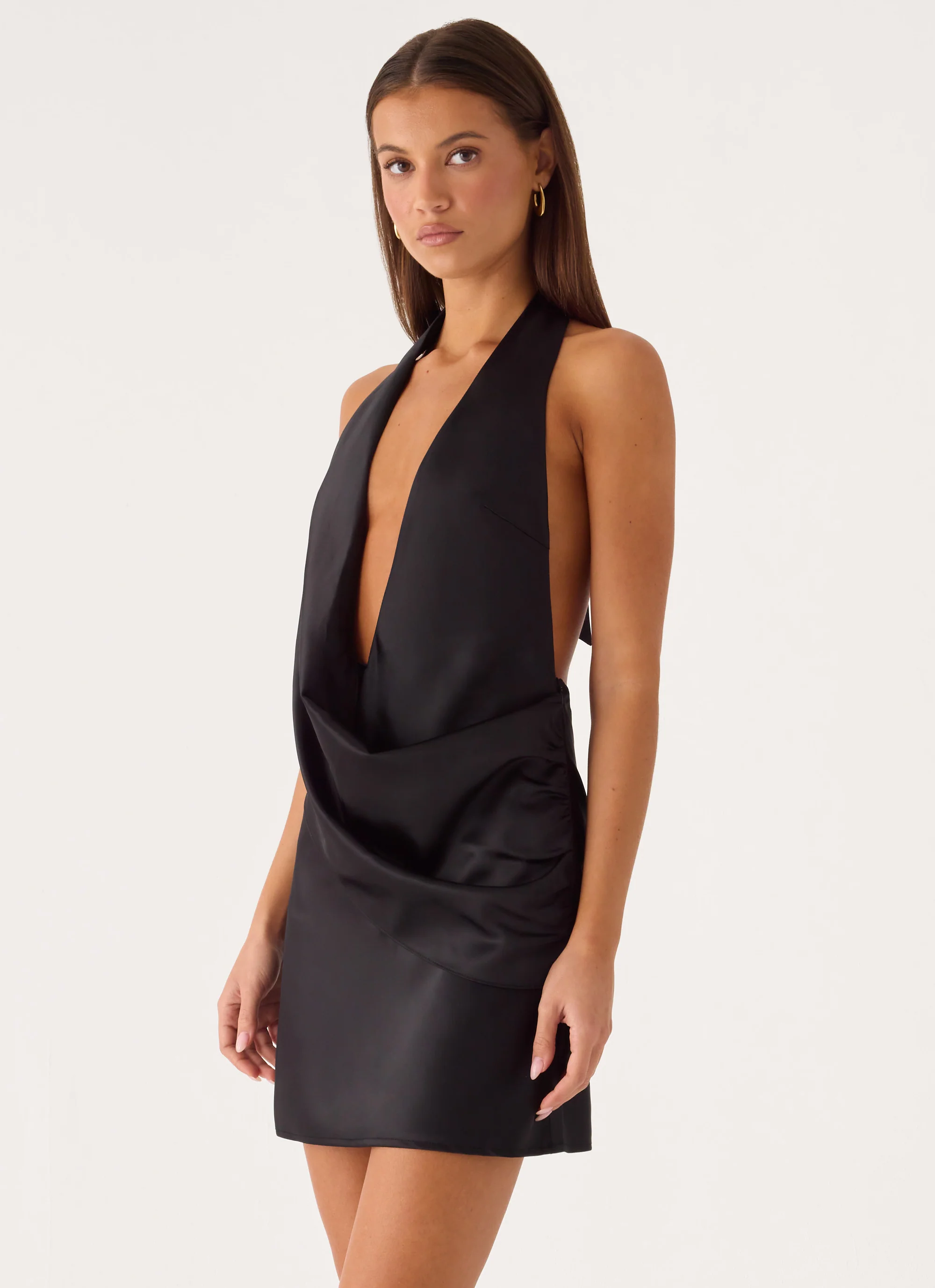Calm Nights Mini Dress - Black - Image 5