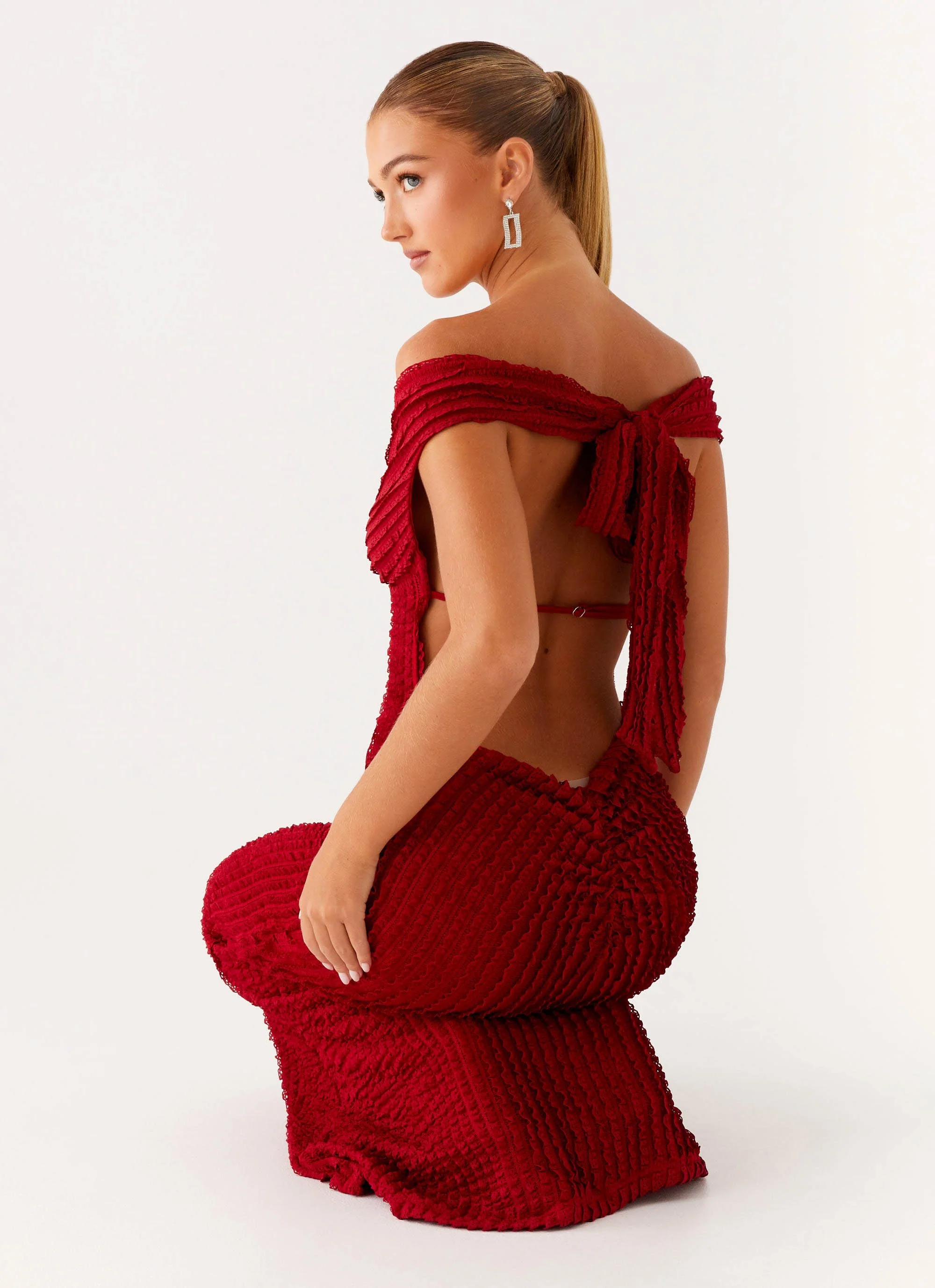 Chantelle Maxi Dress - Red - Image 8