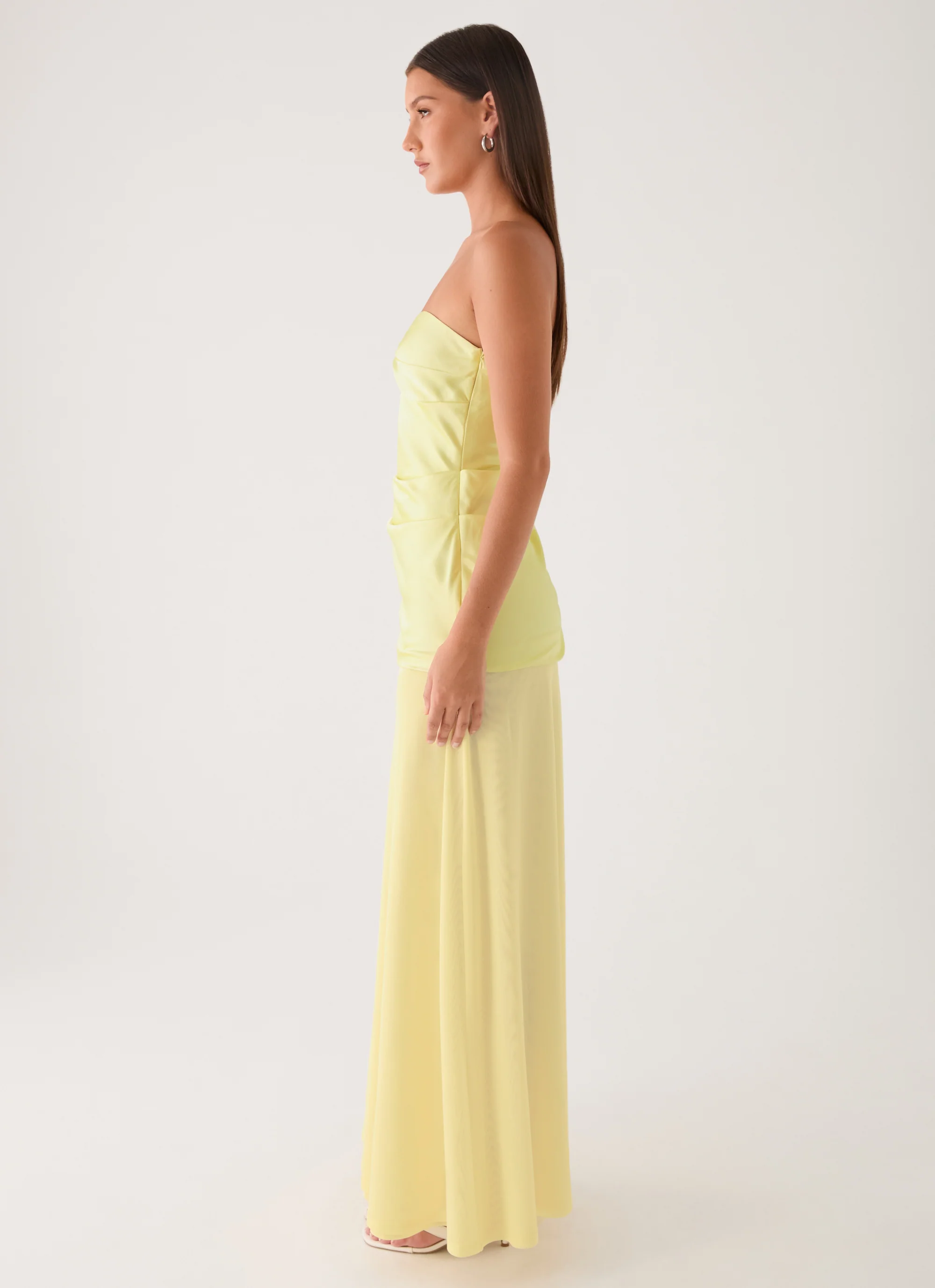 Cierra Strapless Maxi Dress - Yellow - Image 2