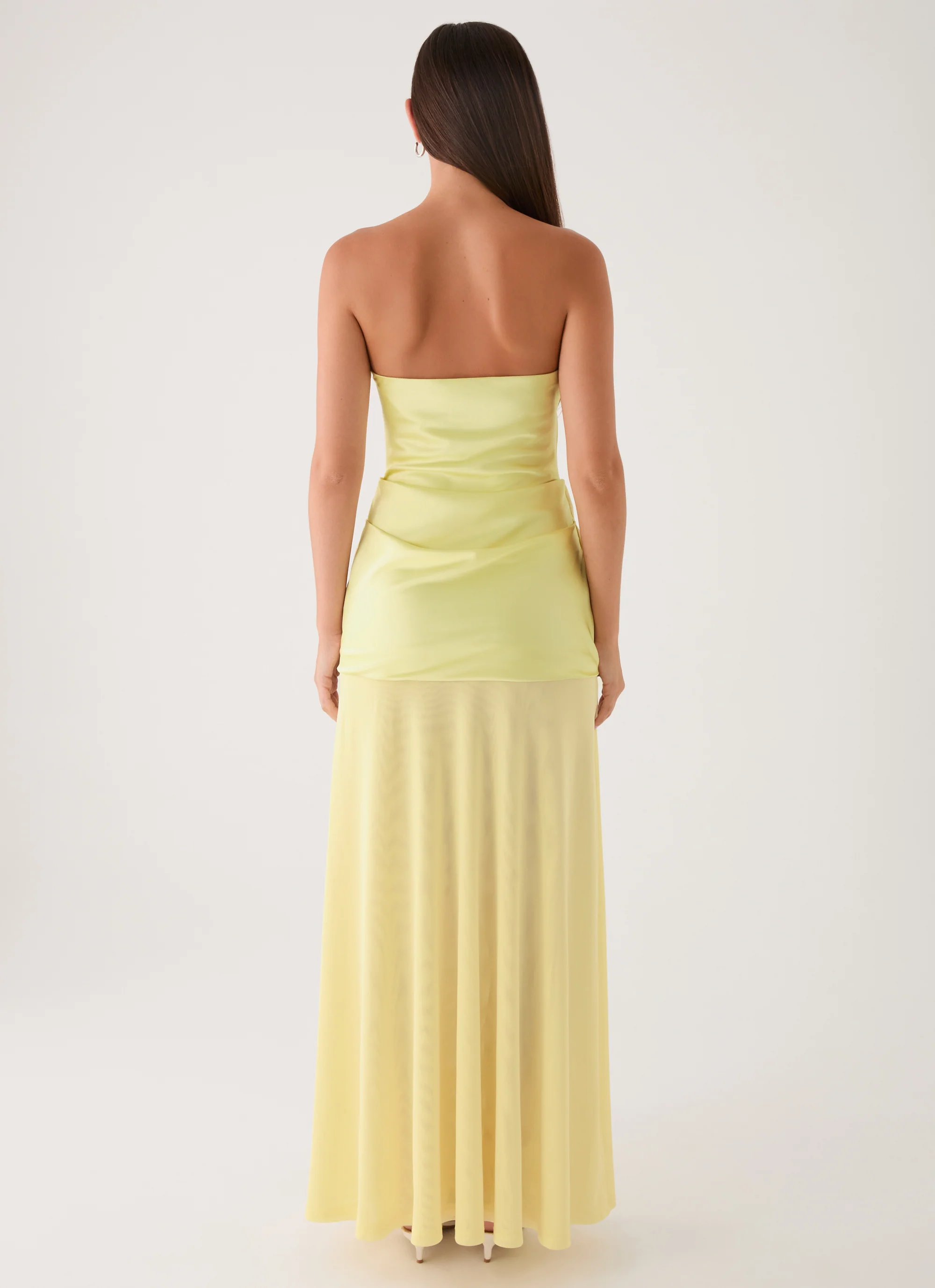 Cierra Strapless Maxi Dress - Yellow - Image 3