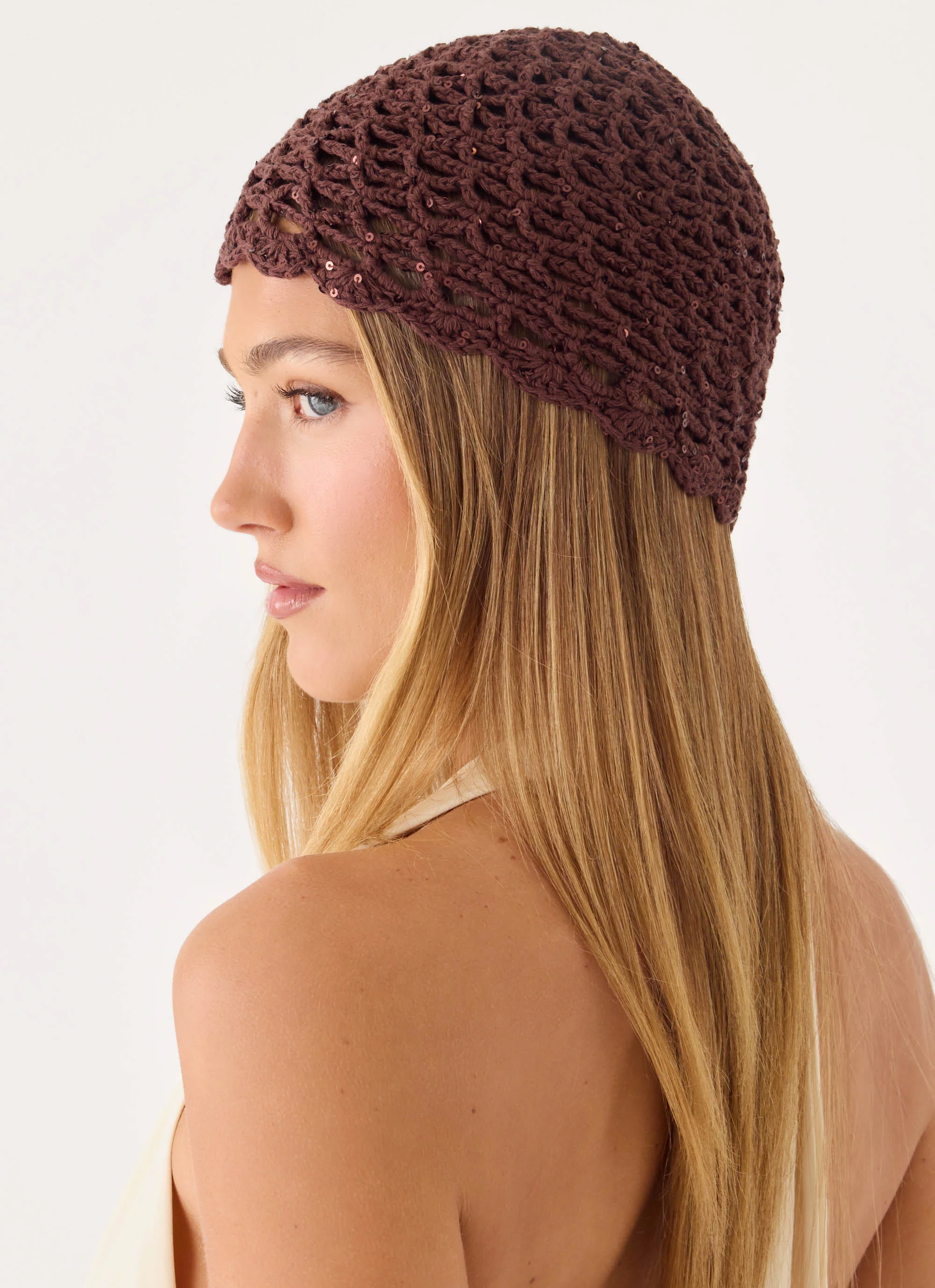 Coastal Muse Crochet Hat - Brown - Image 3