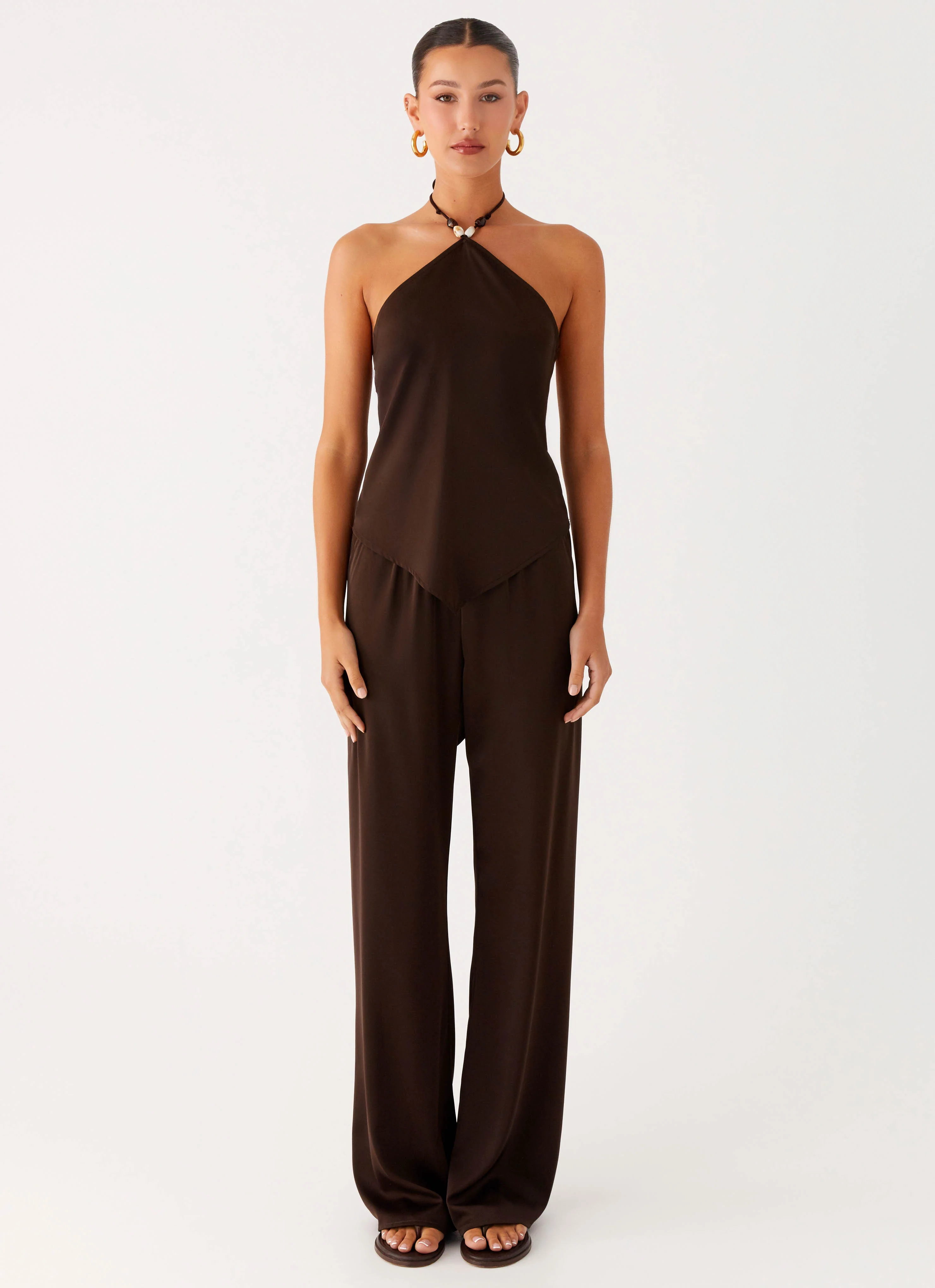 Deacon Low Rise Pants - Chocolate - Image 3