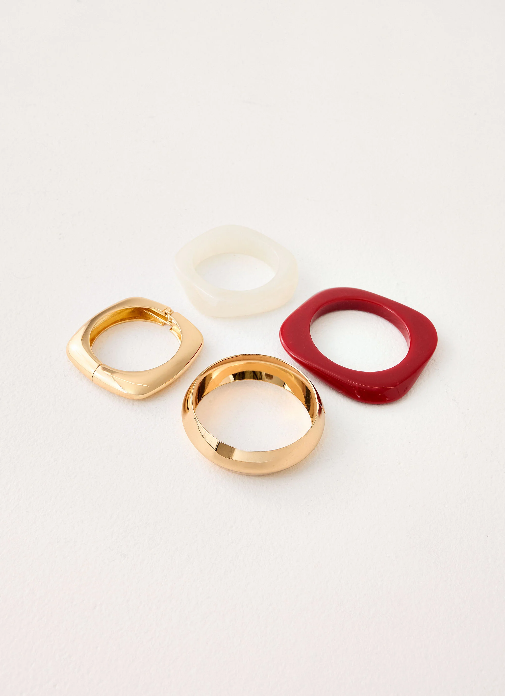 Downtown Darling Bracelets - Red/Gold - Image 3