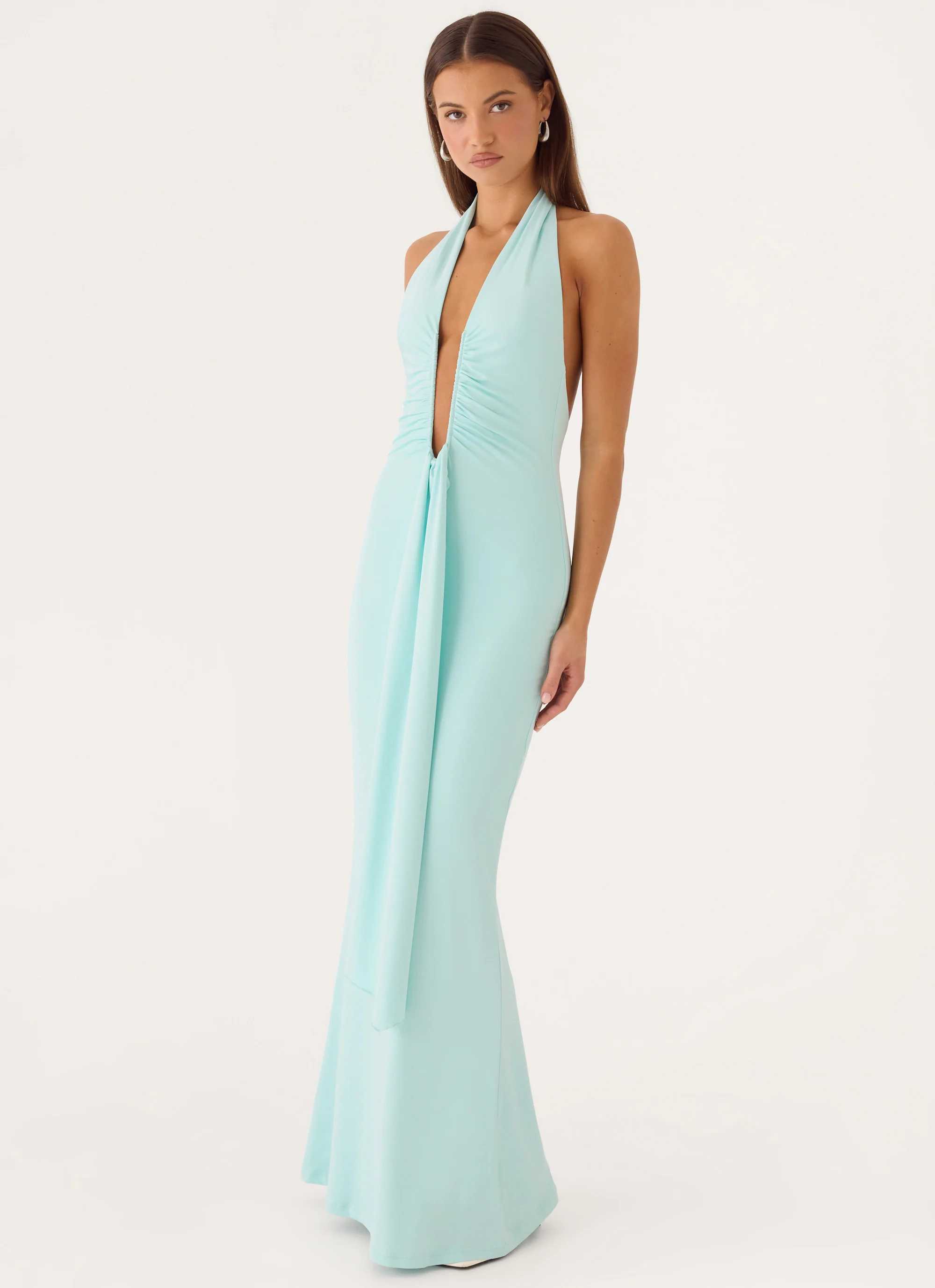 Emiliana Maxi Dress - Aqua - Image 5