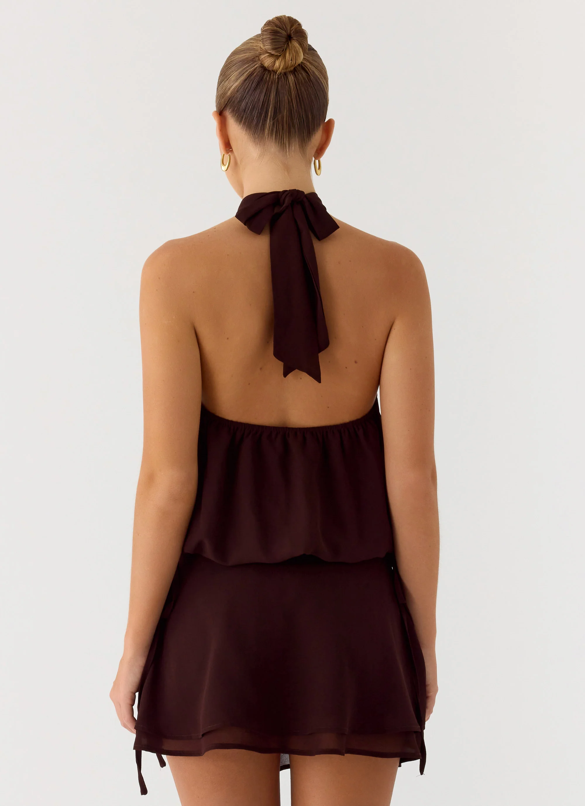 Everywhere I Go Mini Skirt - Chocolate - Image 4