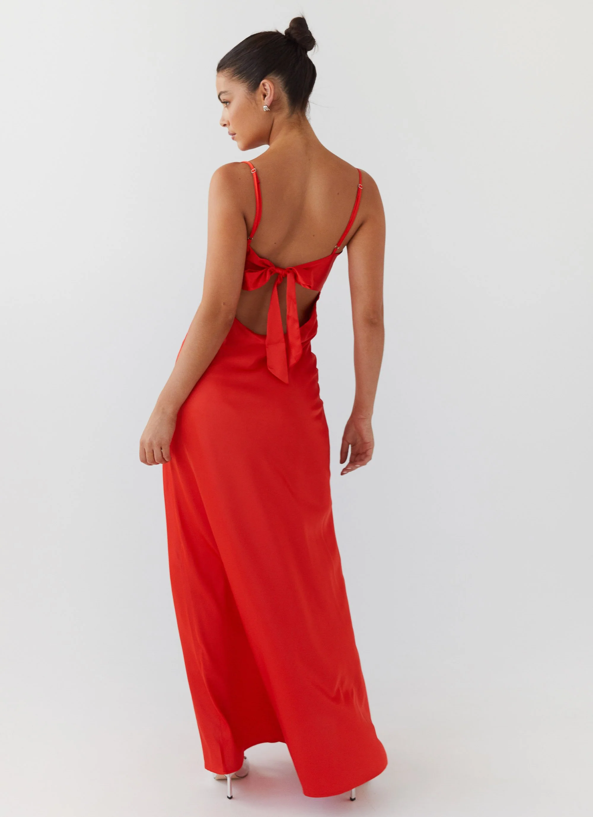 Flora Satin Maxi Dress - Citrus - Image 4