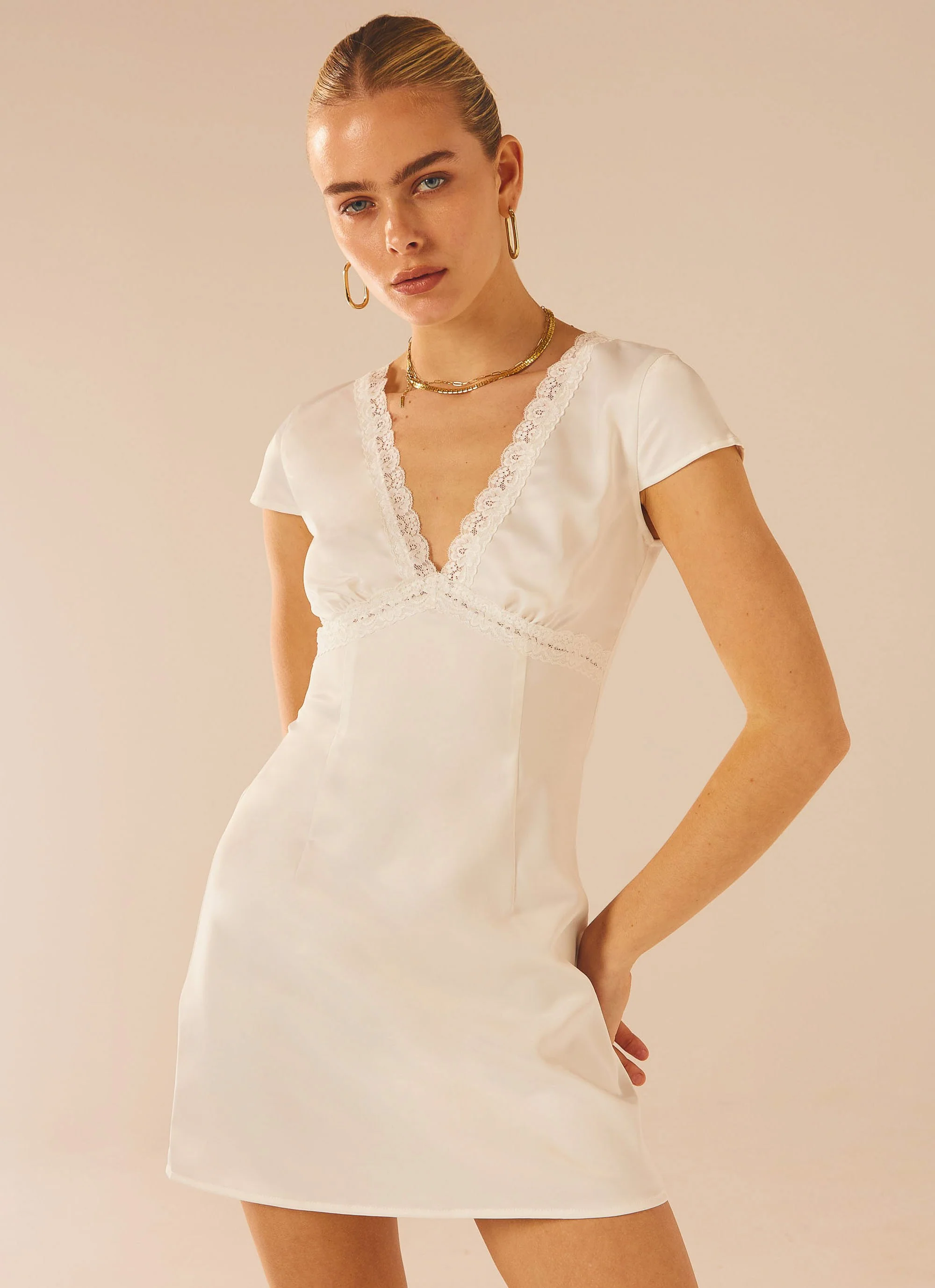 French Oasis Mini Dress - White Rose - Image 5