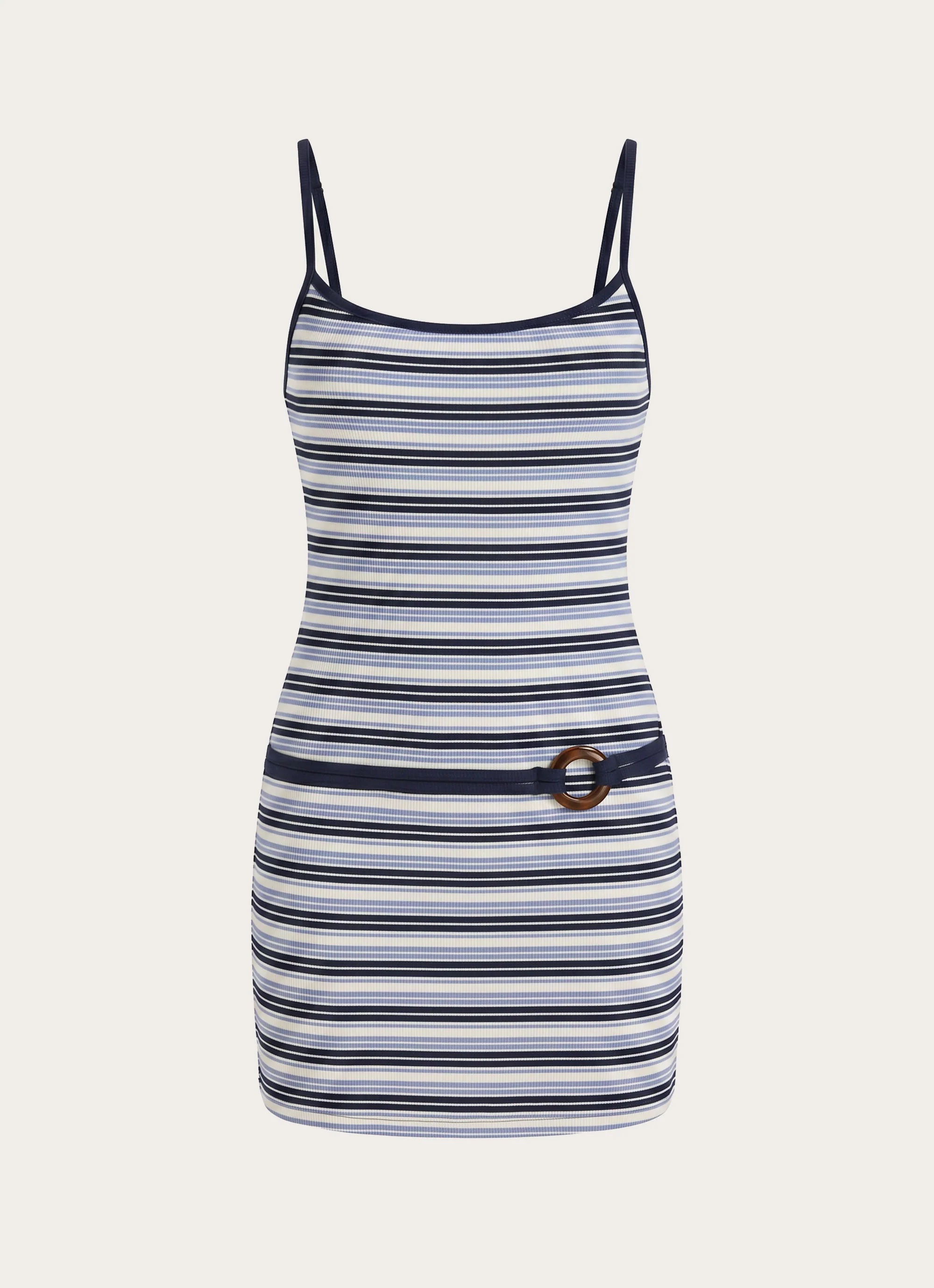Here All Night Mini Dress - Blue Stripe - Image 9