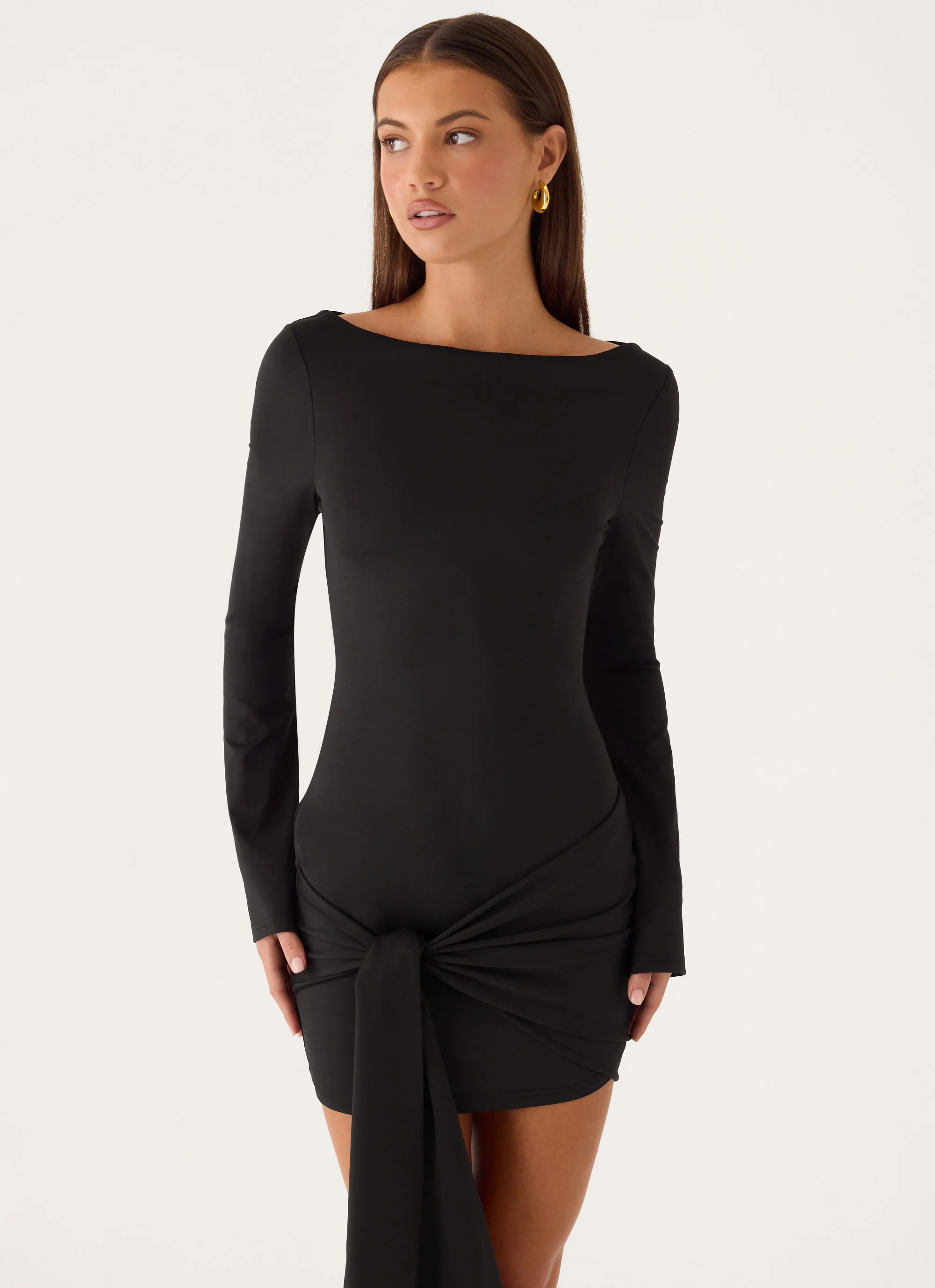 Holiday Scene Mini Dress - Black - Image 5