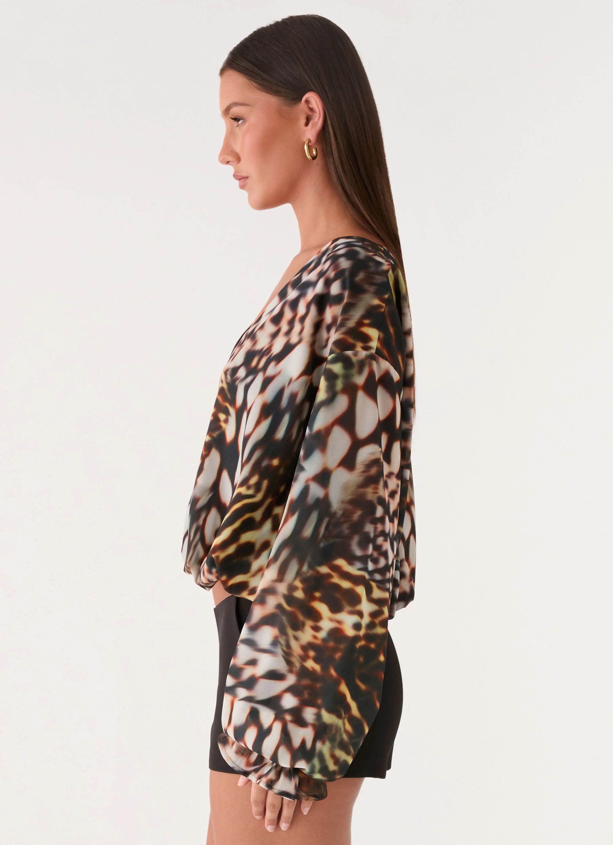 Isolde Top - Leopard Hibiscus - Image 2