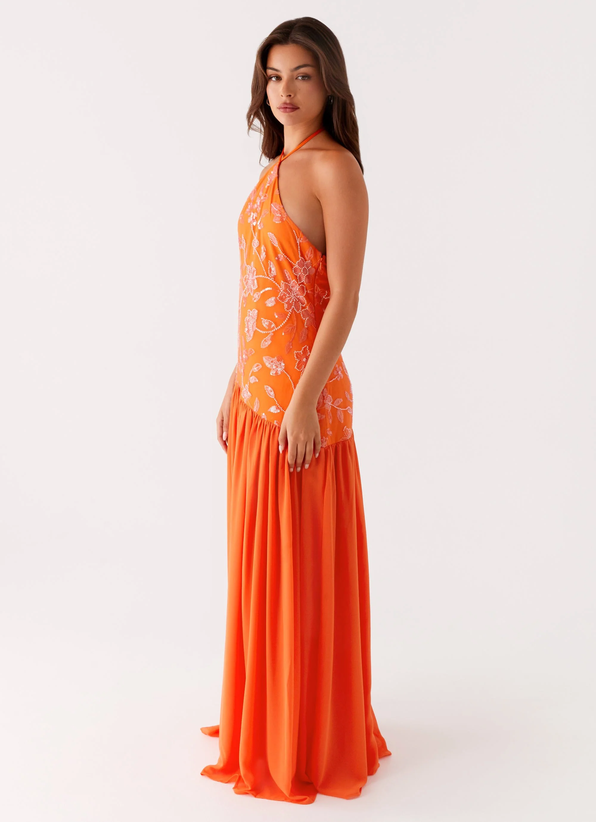 Janelle Beaded Maxi Dress - Orange - Image 4