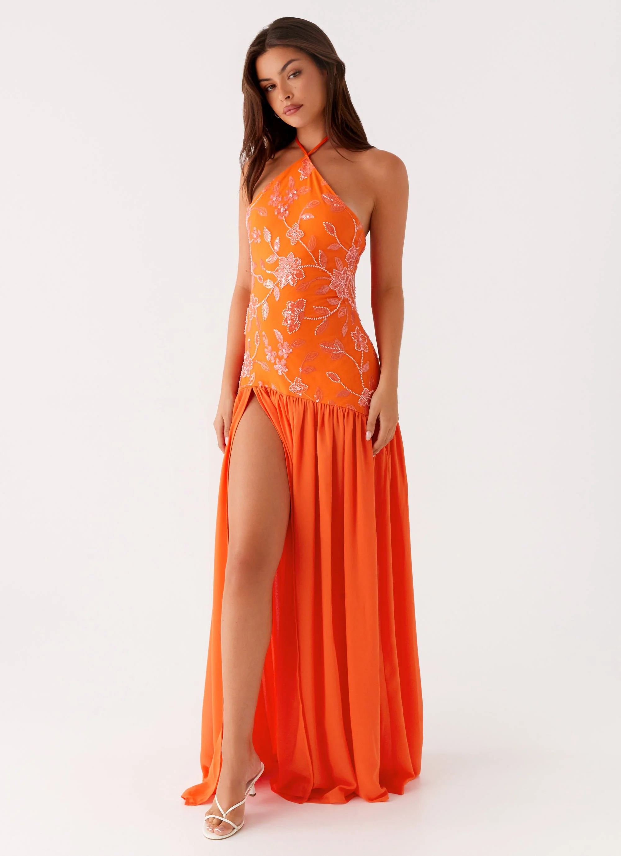 Janelle Beaded Maxi Dress - Orange - Image 6