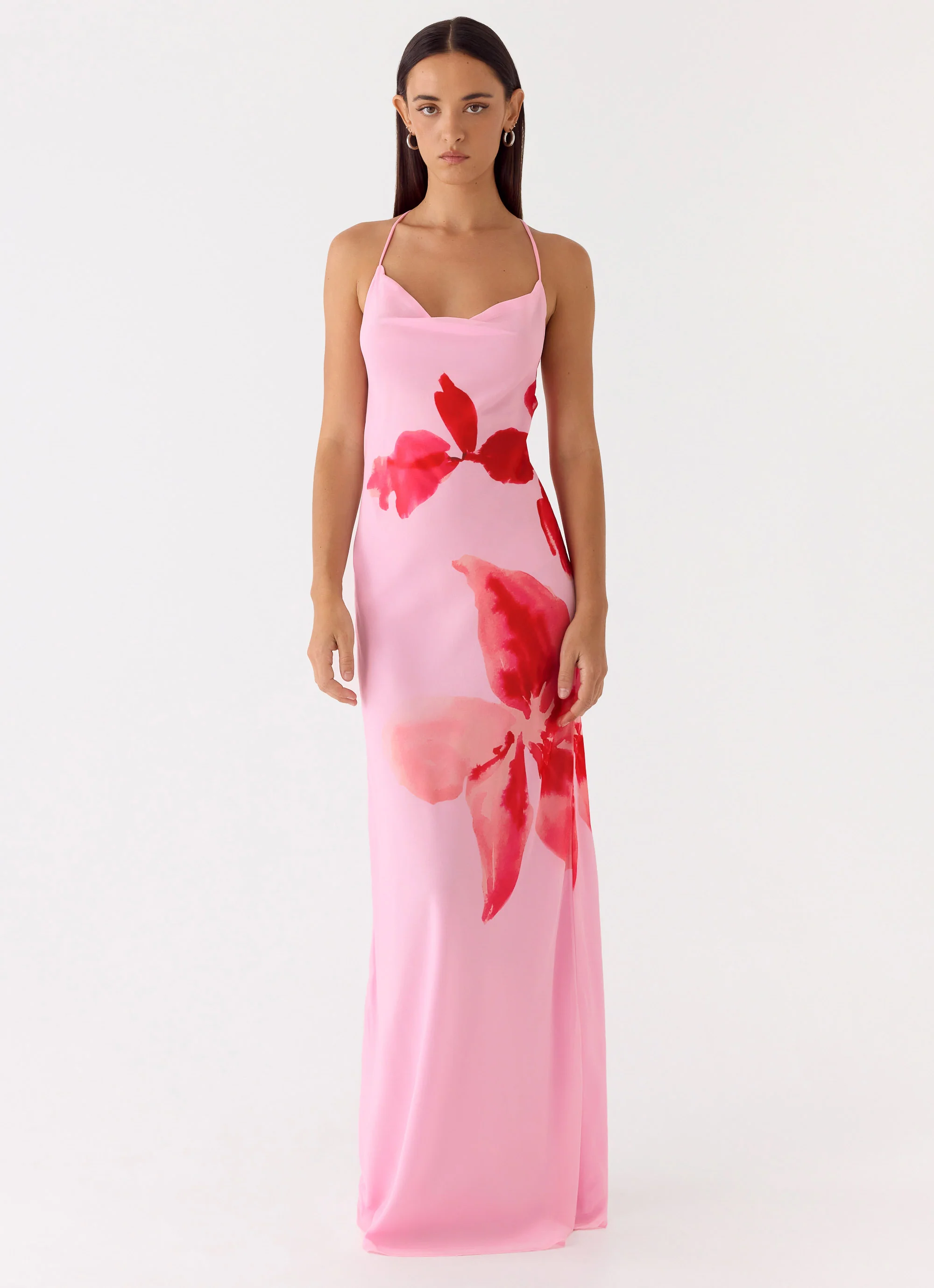 Jasmyn Cowl Maxi Dress - Pink Petal - Image 4