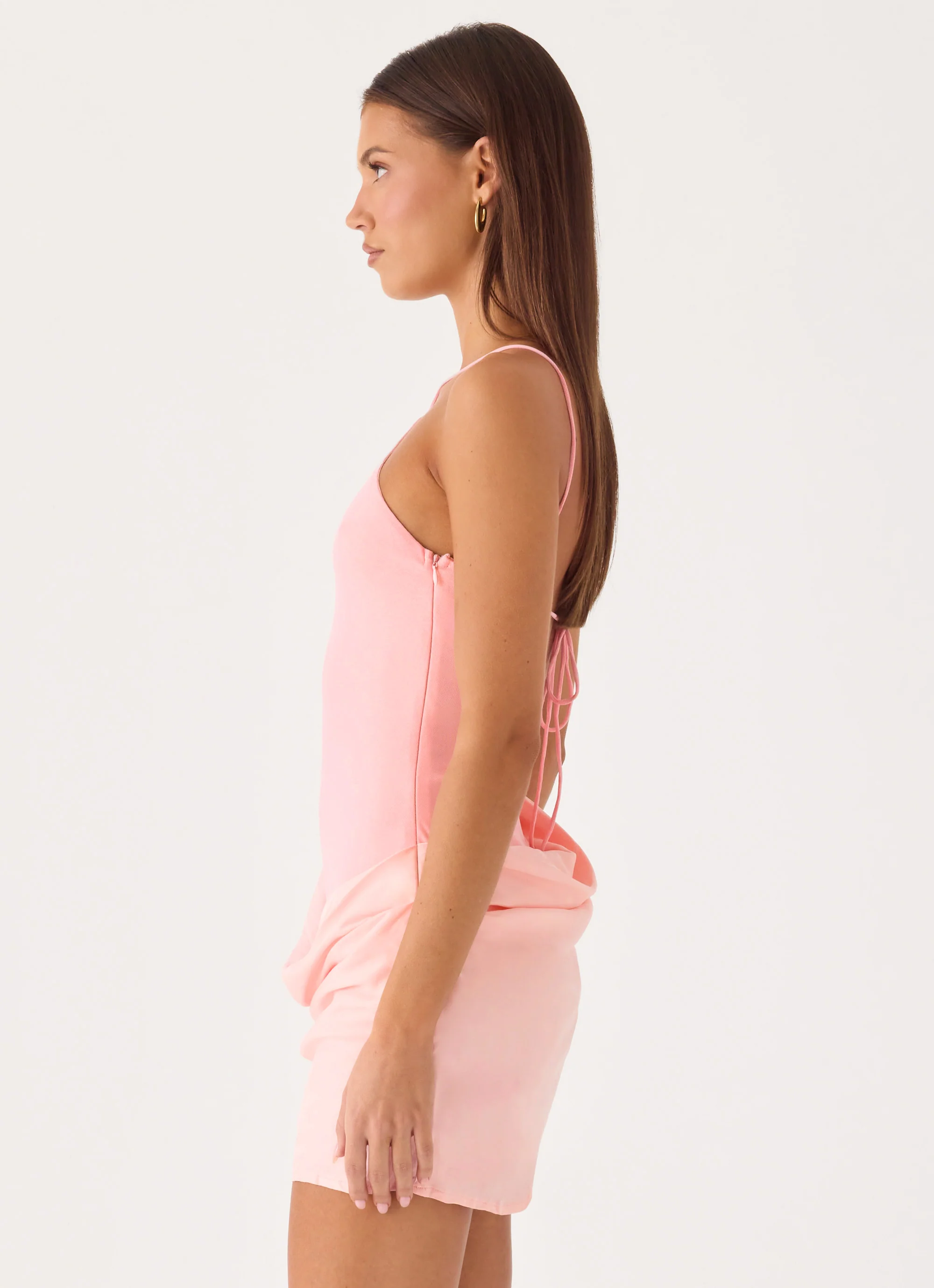 Keanu Cupro Mini Dress - Pink - Image 2