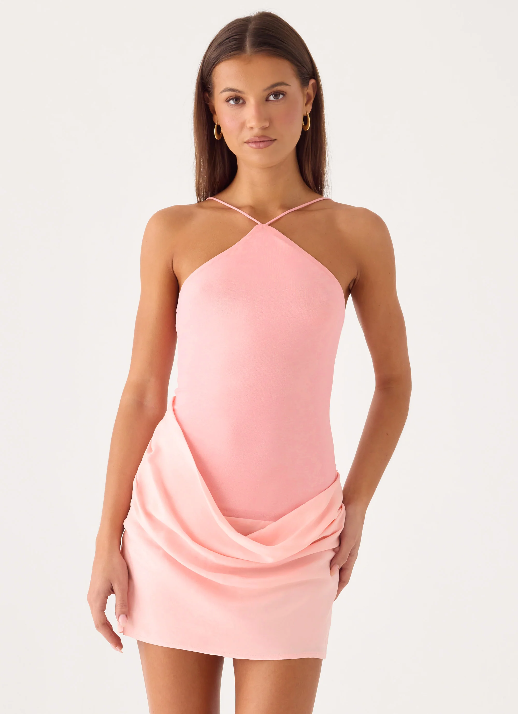 Keanu Cupro Mini Dress - Pink - Image 5