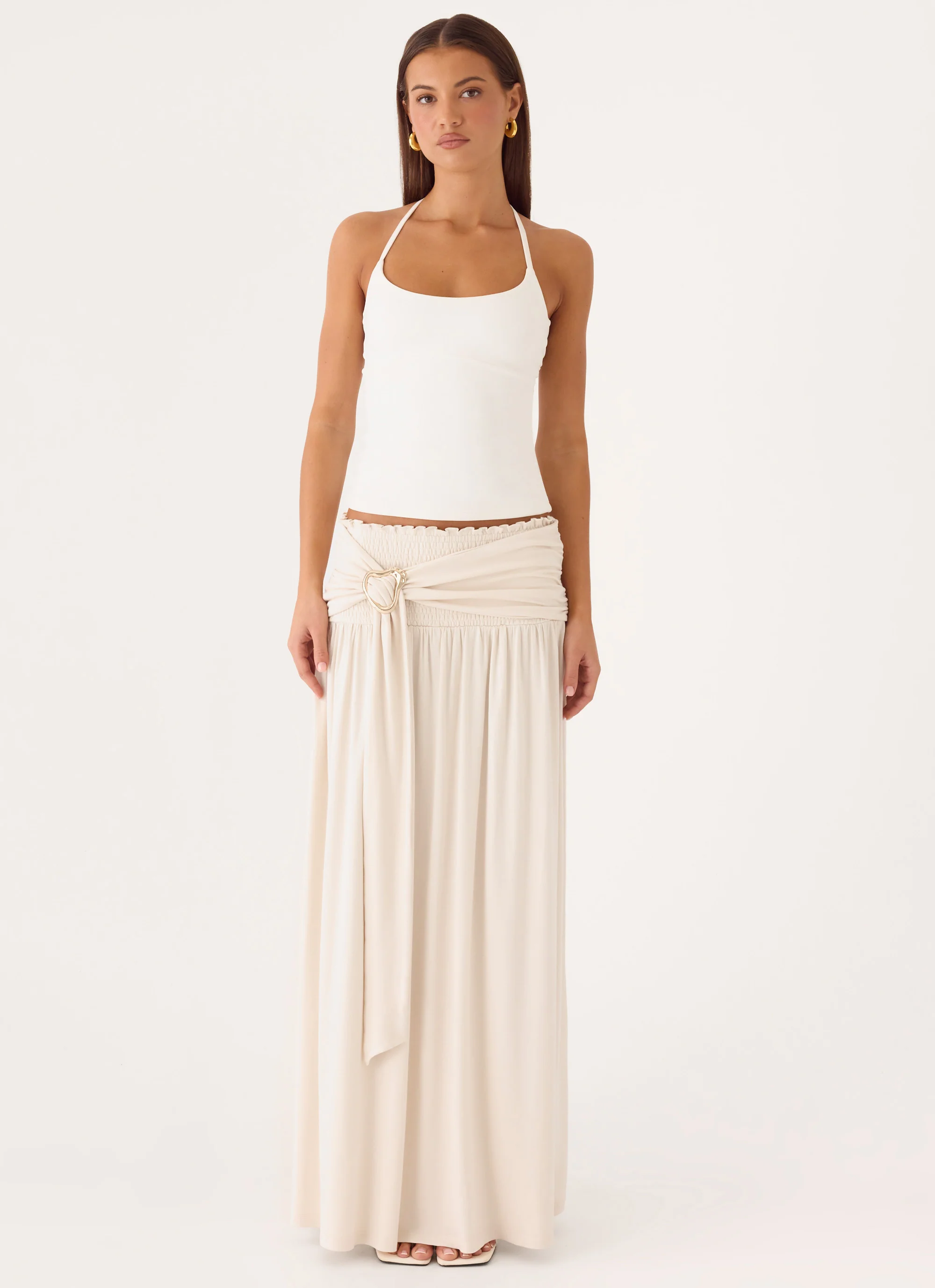 Kelli Hardware Maxi Skirt - Cream - Image 2