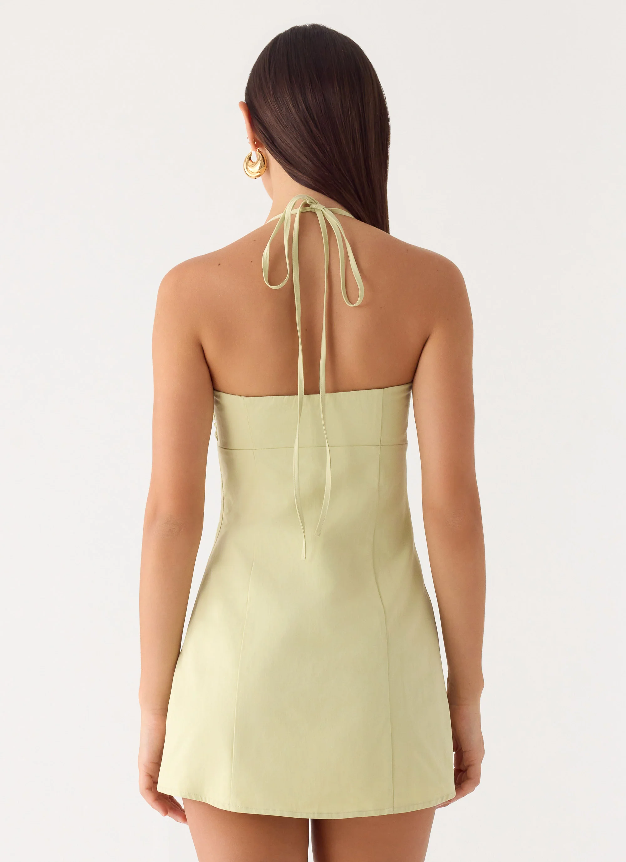 Leah Halter Mini Dress - Sage - Image 4