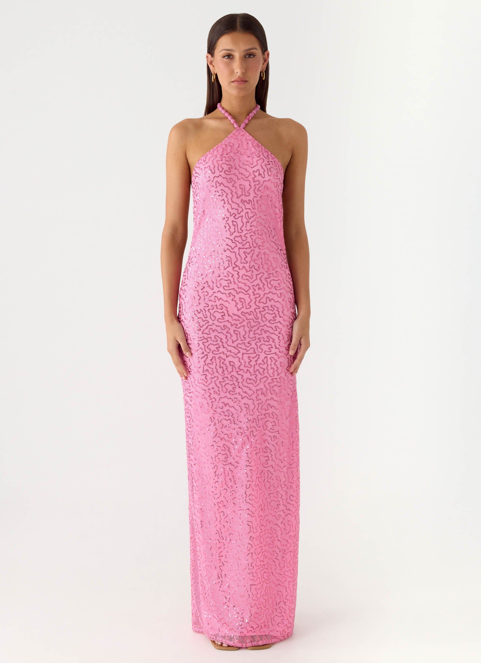 Lorenz Sequin Maxi Dress - Pink - Image 7