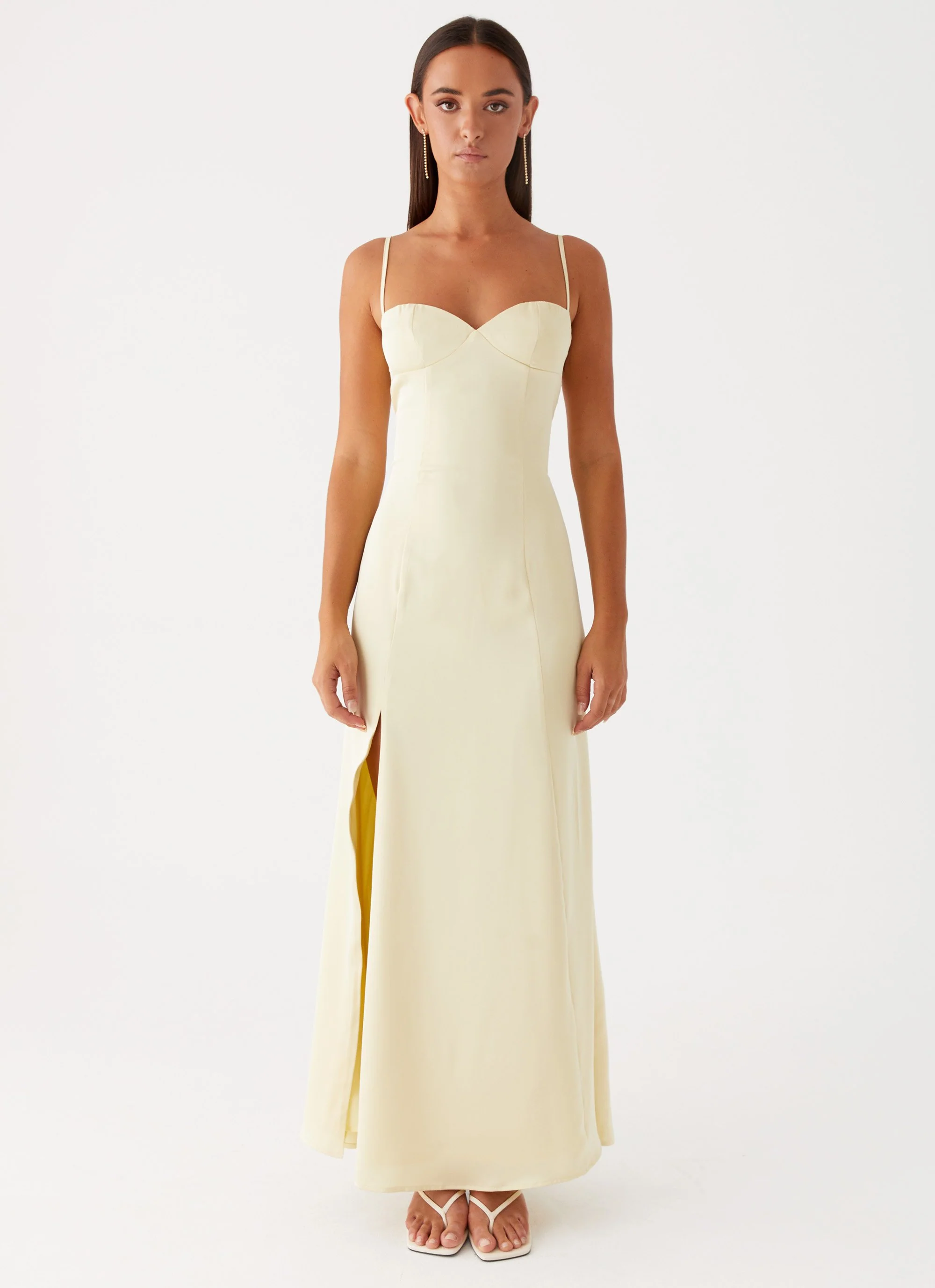 Miss Bloom Maxi Dress - Lemon - Image 3