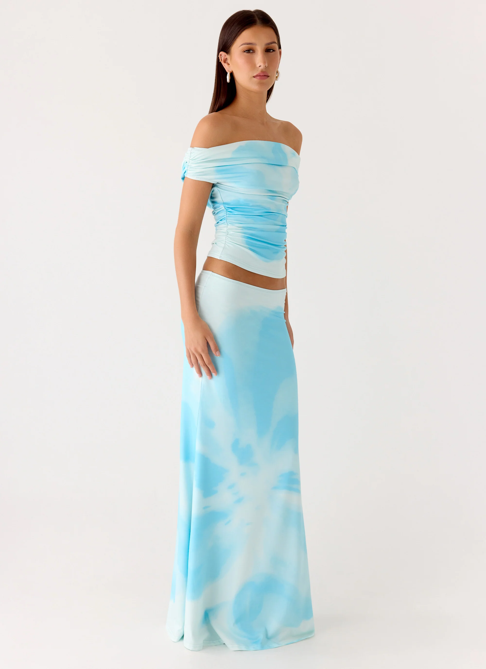 Moka Maxi Skirt - Blooming Blue - Image 6