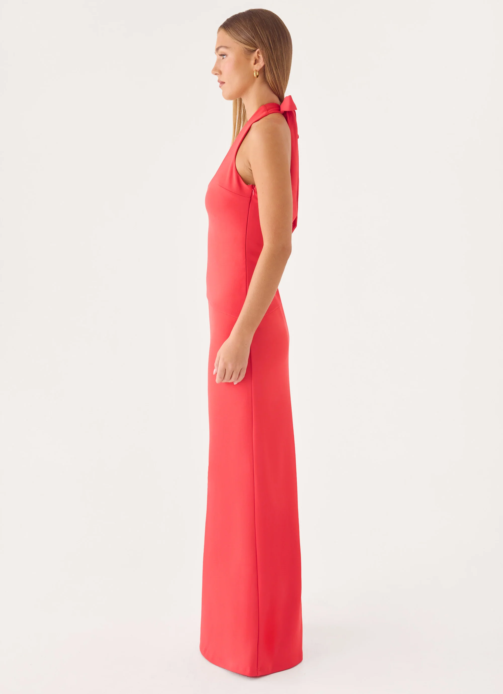 Nardin Maxi Dress - Coral Red - Image 3