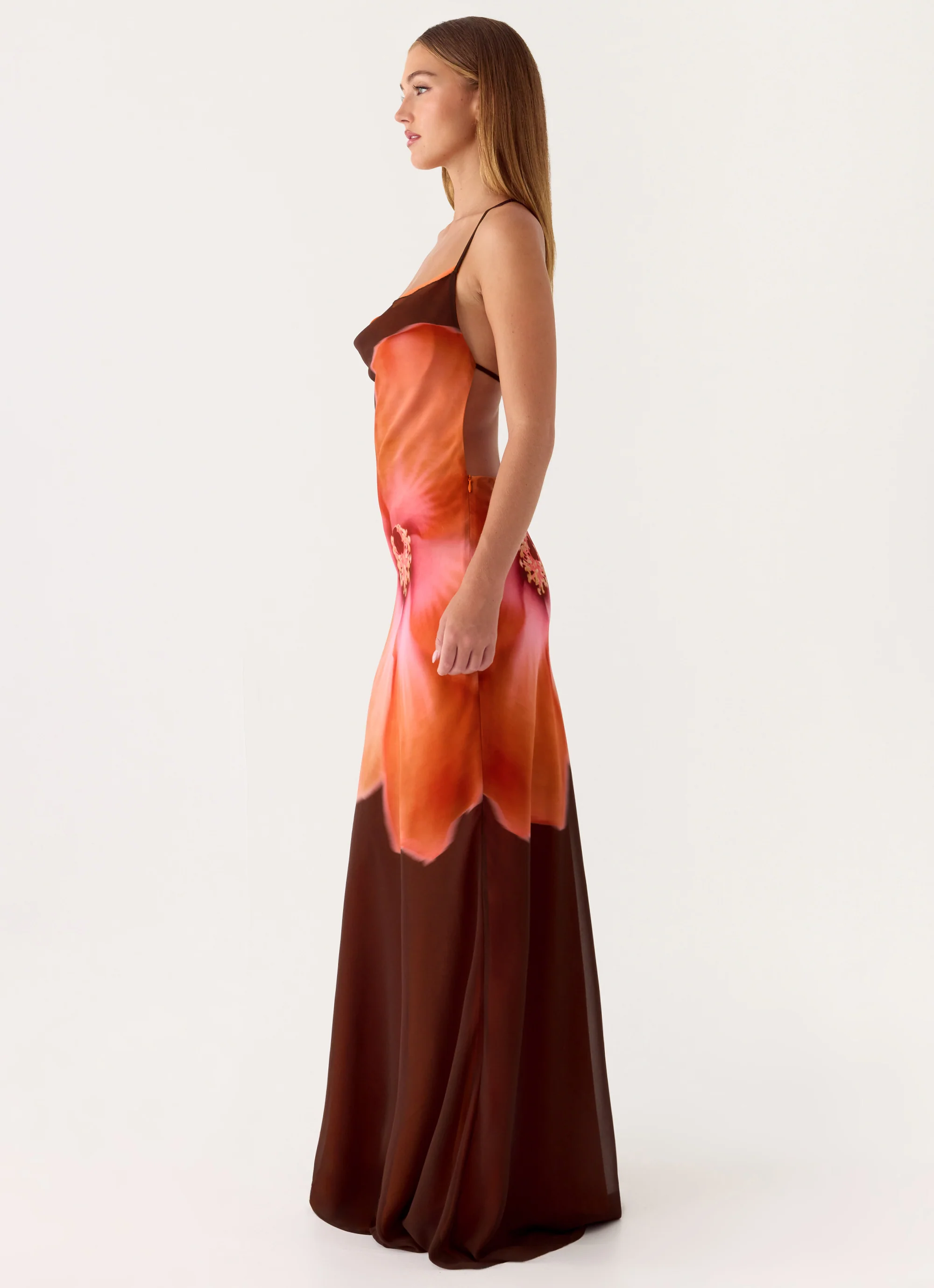 Night Drive Maxi Dress - Chocolate Blossom - Image 3