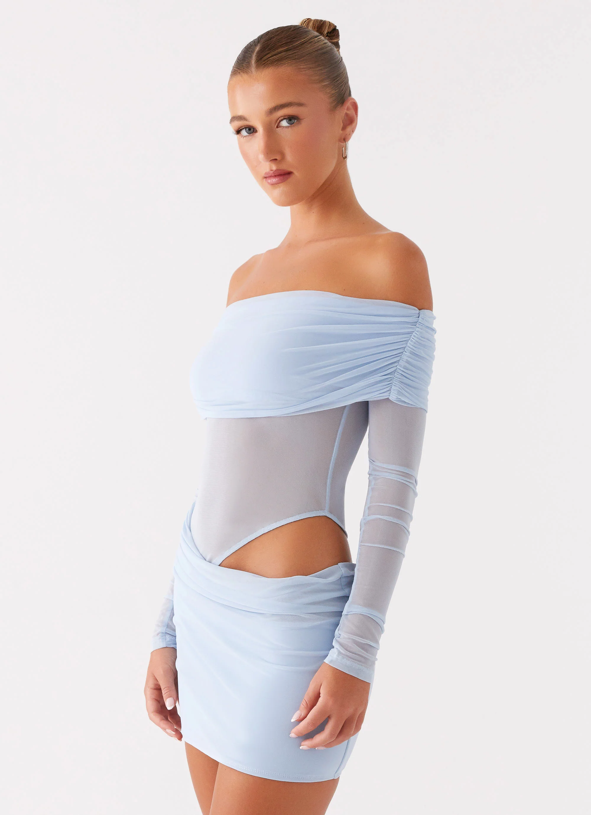 No Doubt Mini Dress - Blue - Image 4