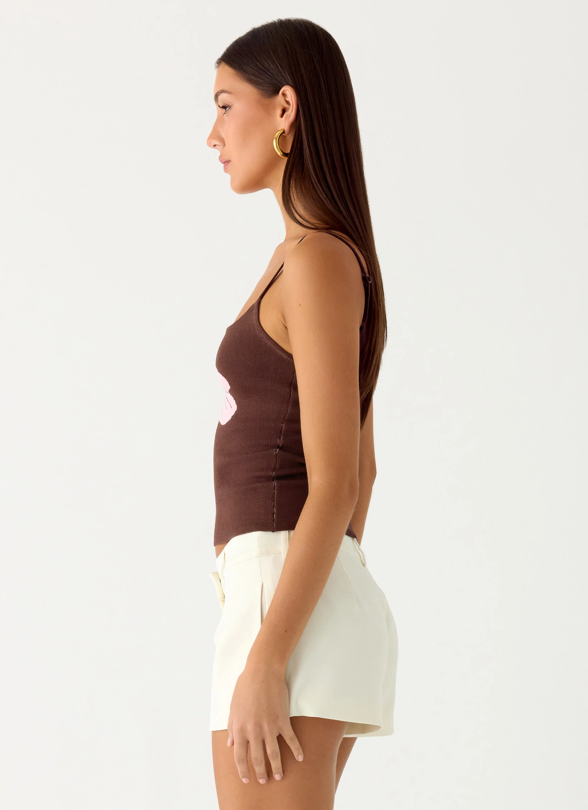 Ofira Knit Tank Top - Espresso Meadow - Image 3