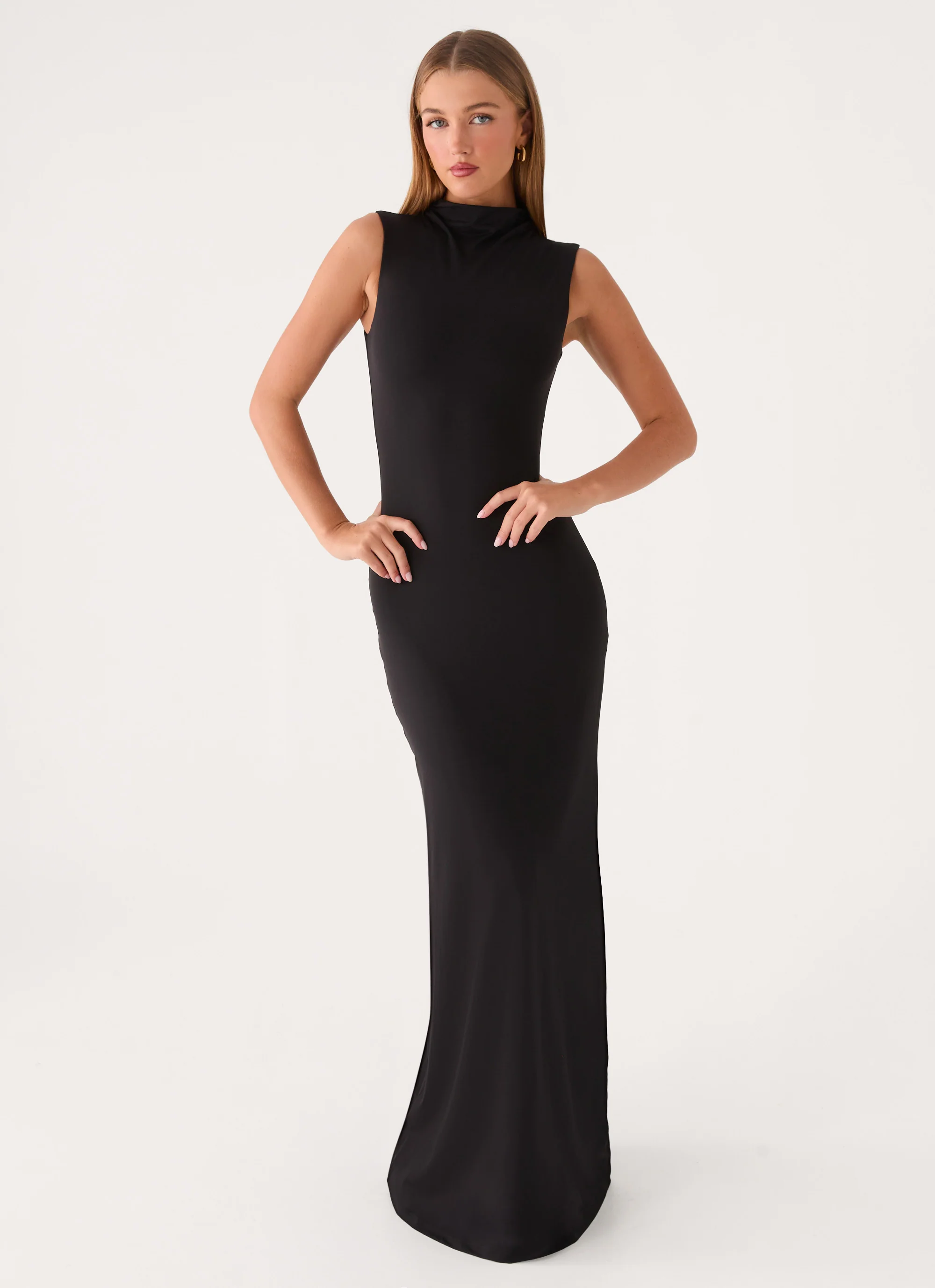 On My Time Maxi Dress - Black - Image 4