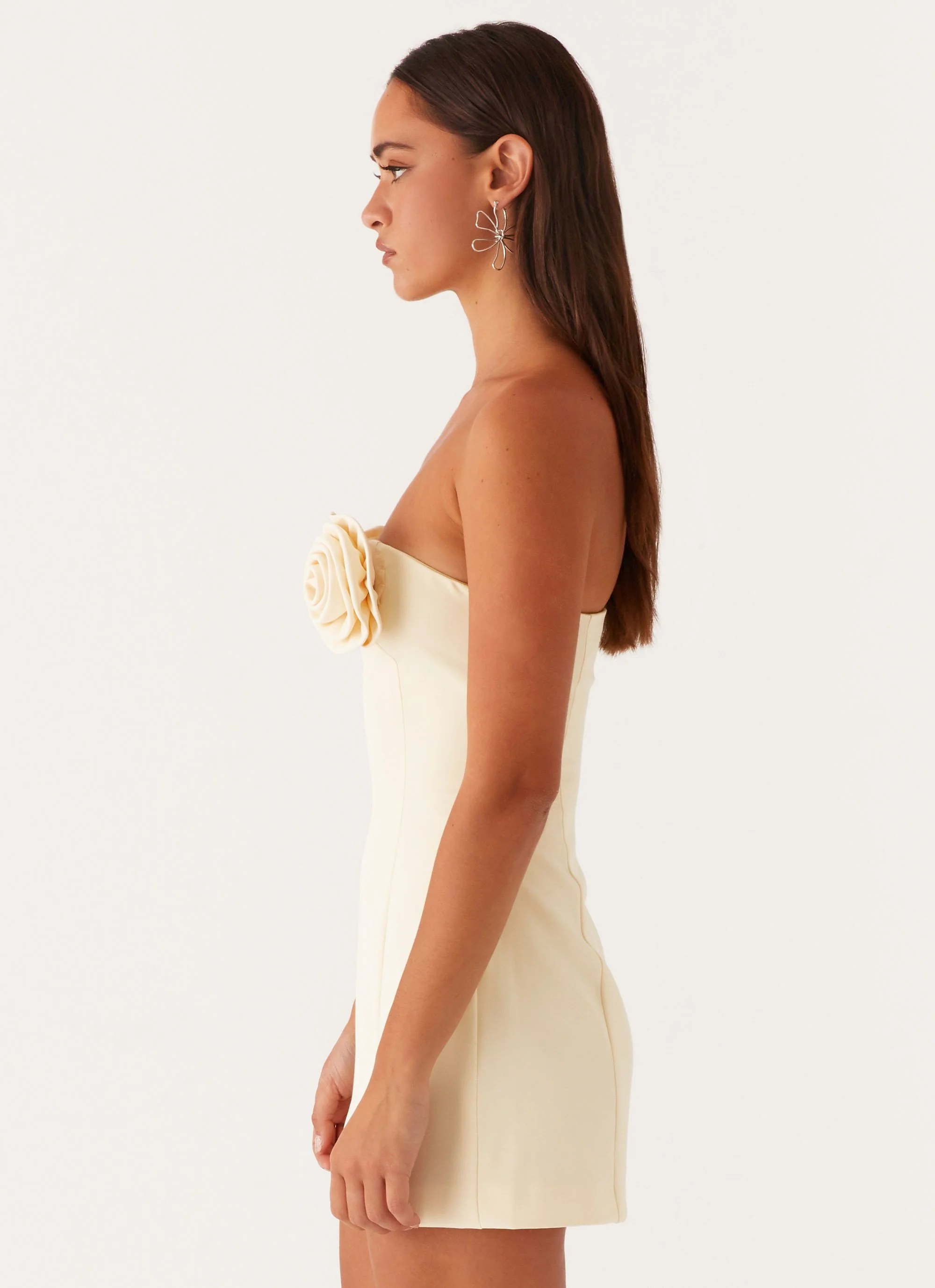 Patsie Strapless Mini Dress - Yellow - Image 4