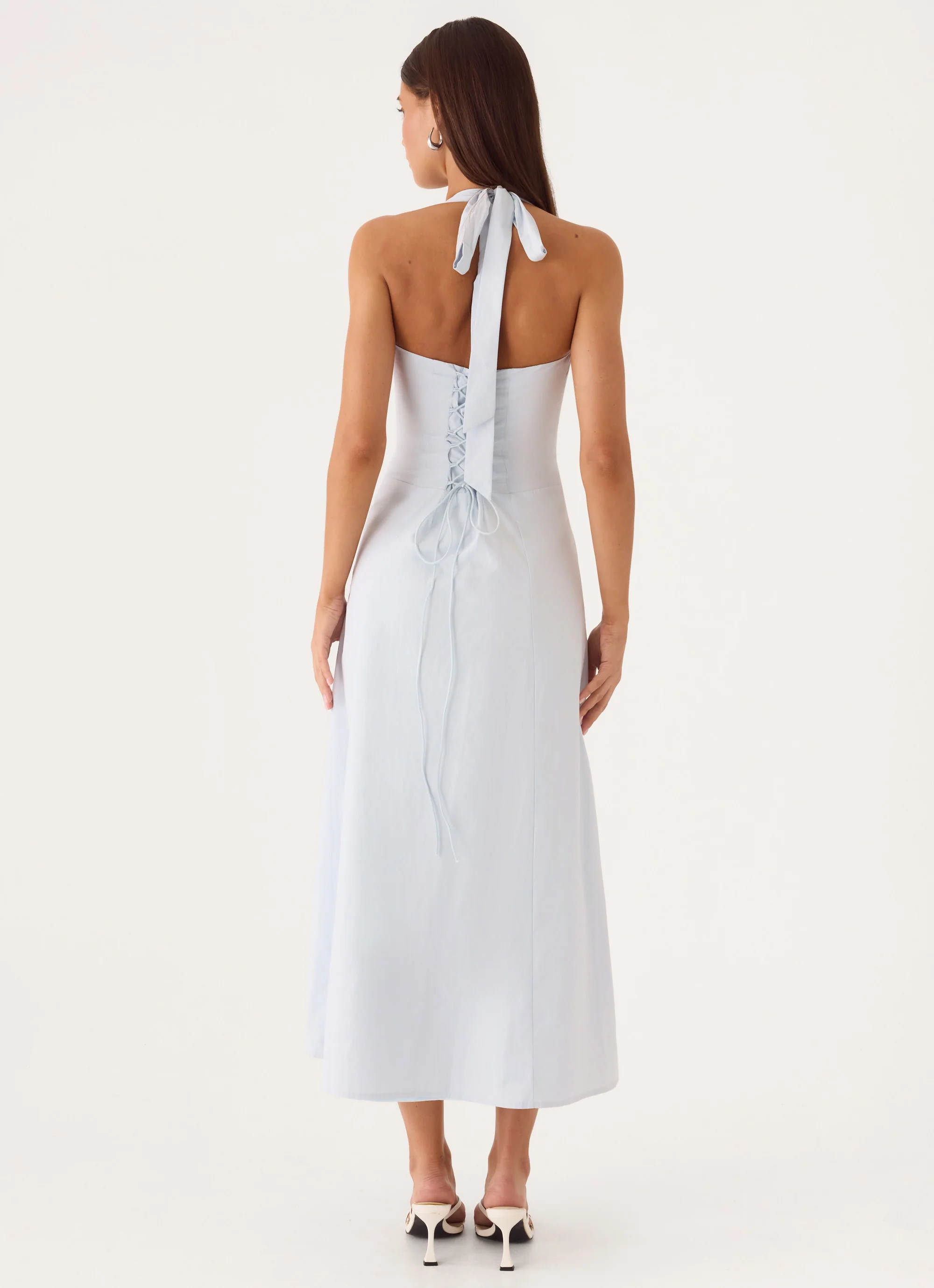 Sarrah Halter Midi Dress - Blue - Image 5