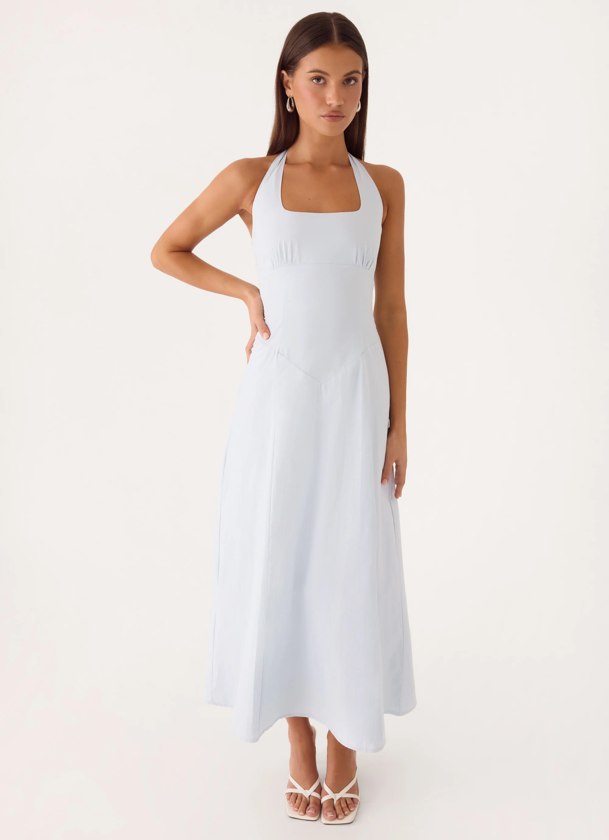 Sarrah Halter Midi Dress - Blue - Image 8