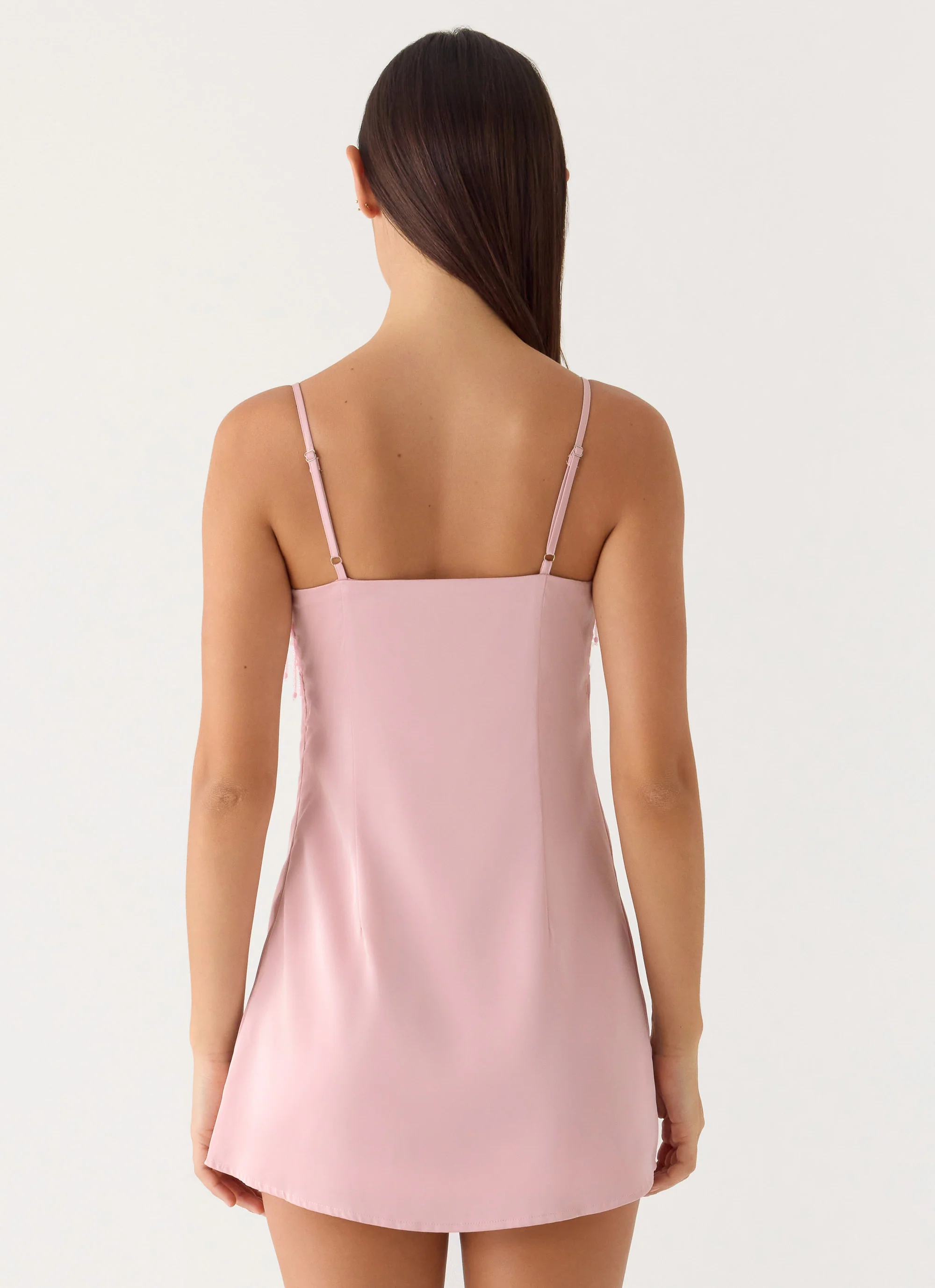Siren Sequin Beaded Mini Dress - Pink - Image 3