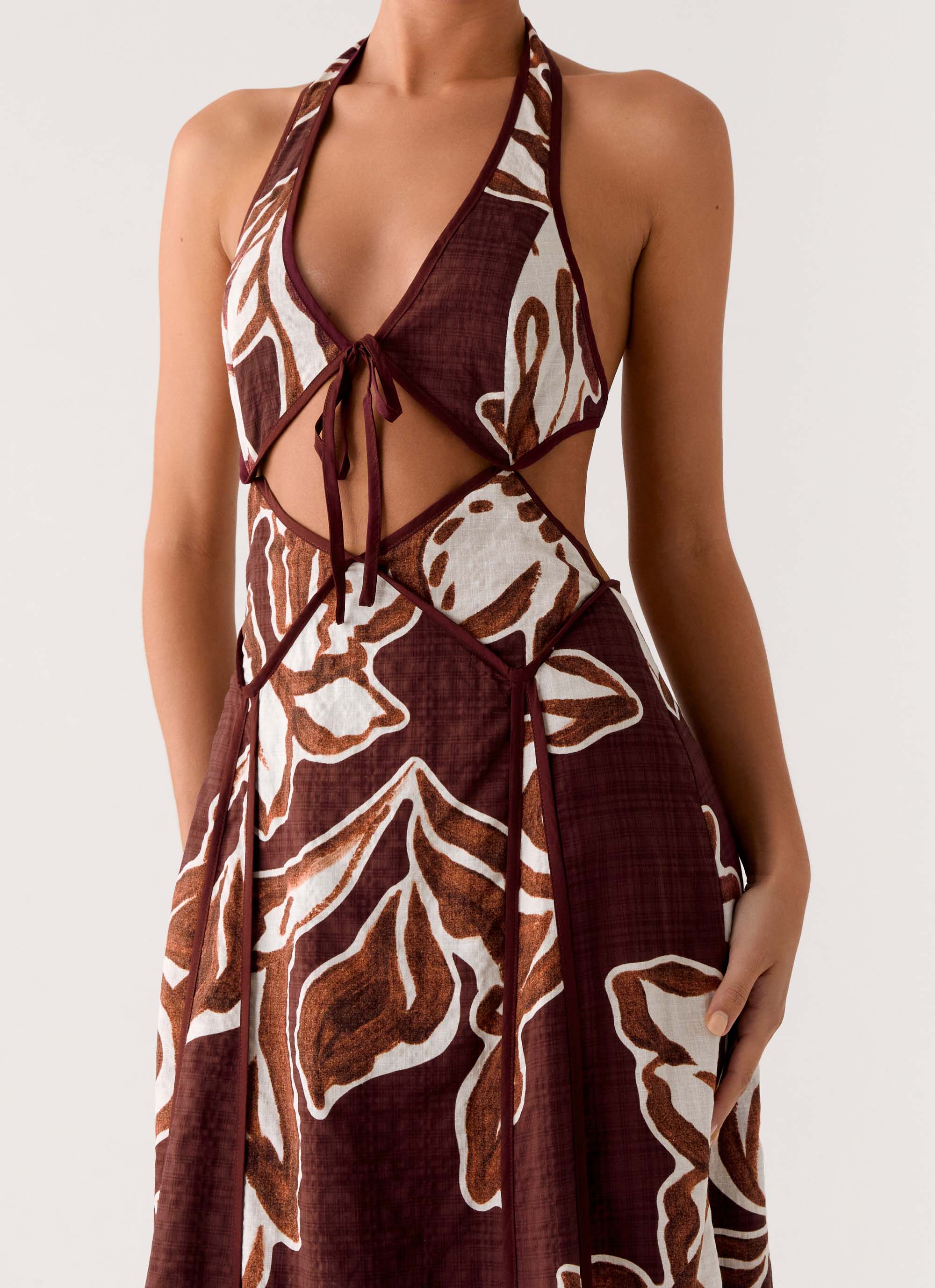Sonnet Maxi Dress - Espresso Meadow - Image 6