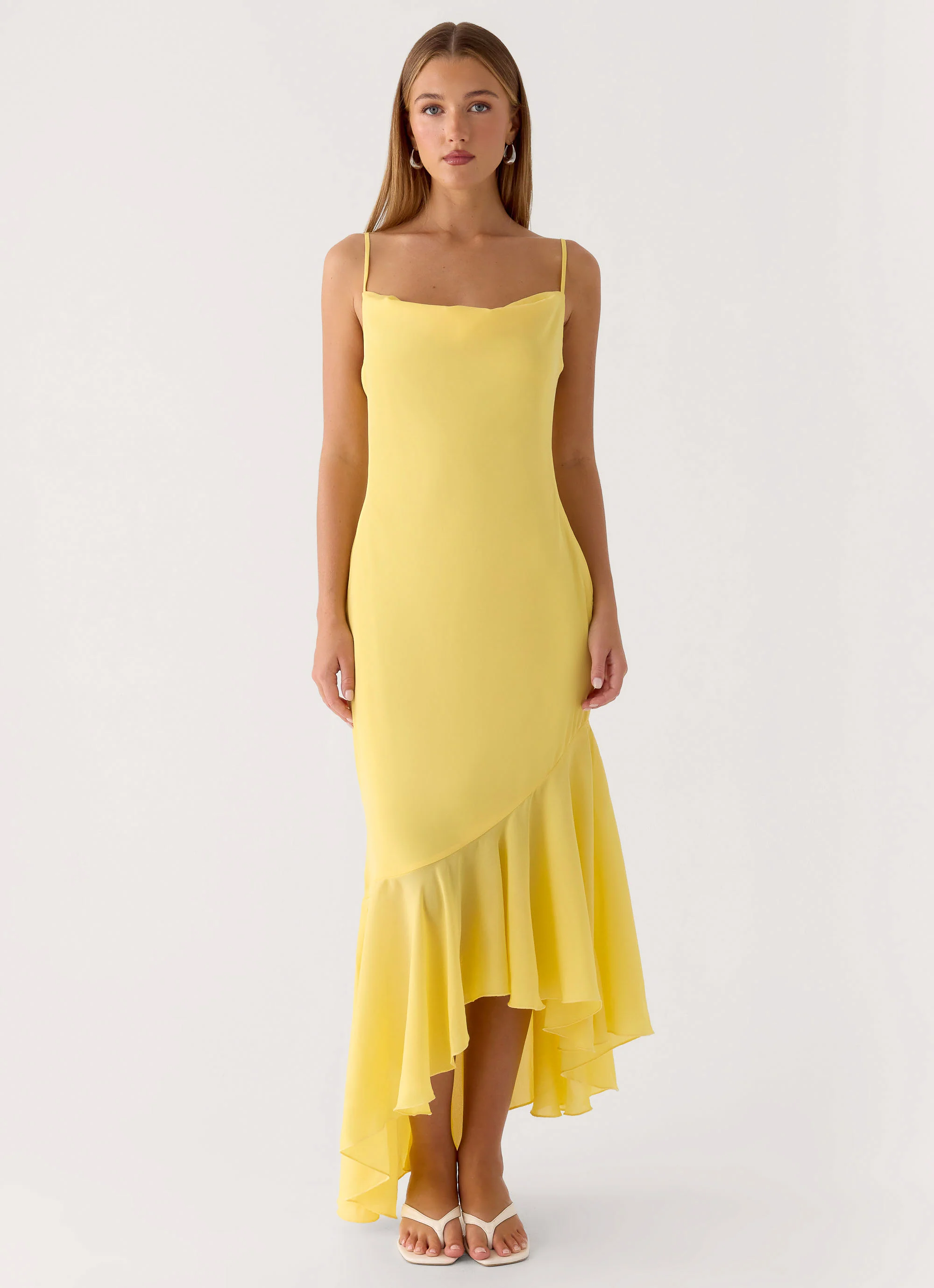 Talindra Midi Dress - Bright Lemon - Image 5