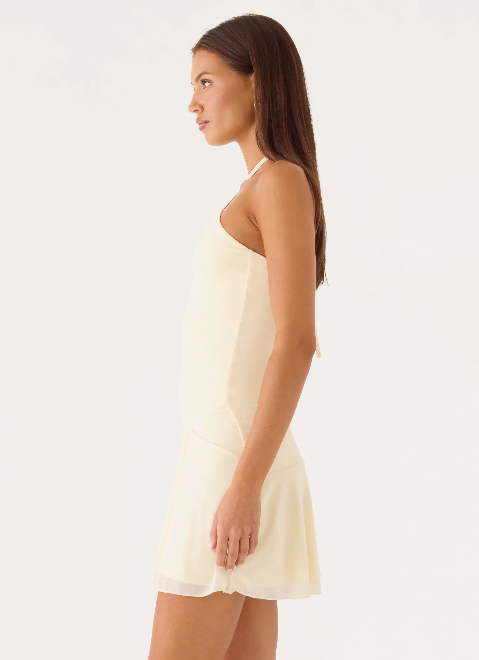 Vittoria Mini Dress - Baby Yellow - Image 2