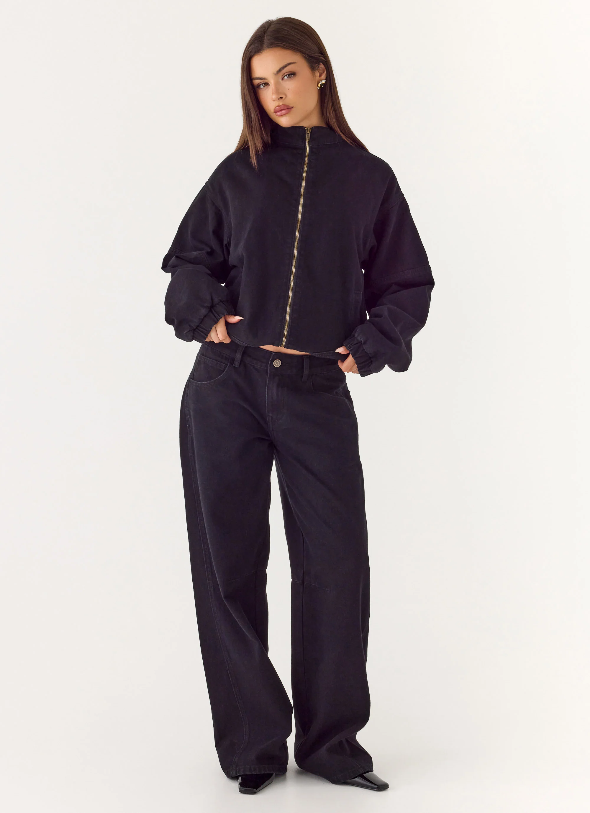 Waylon Low Rise Denim Jeans - Black - Image 4