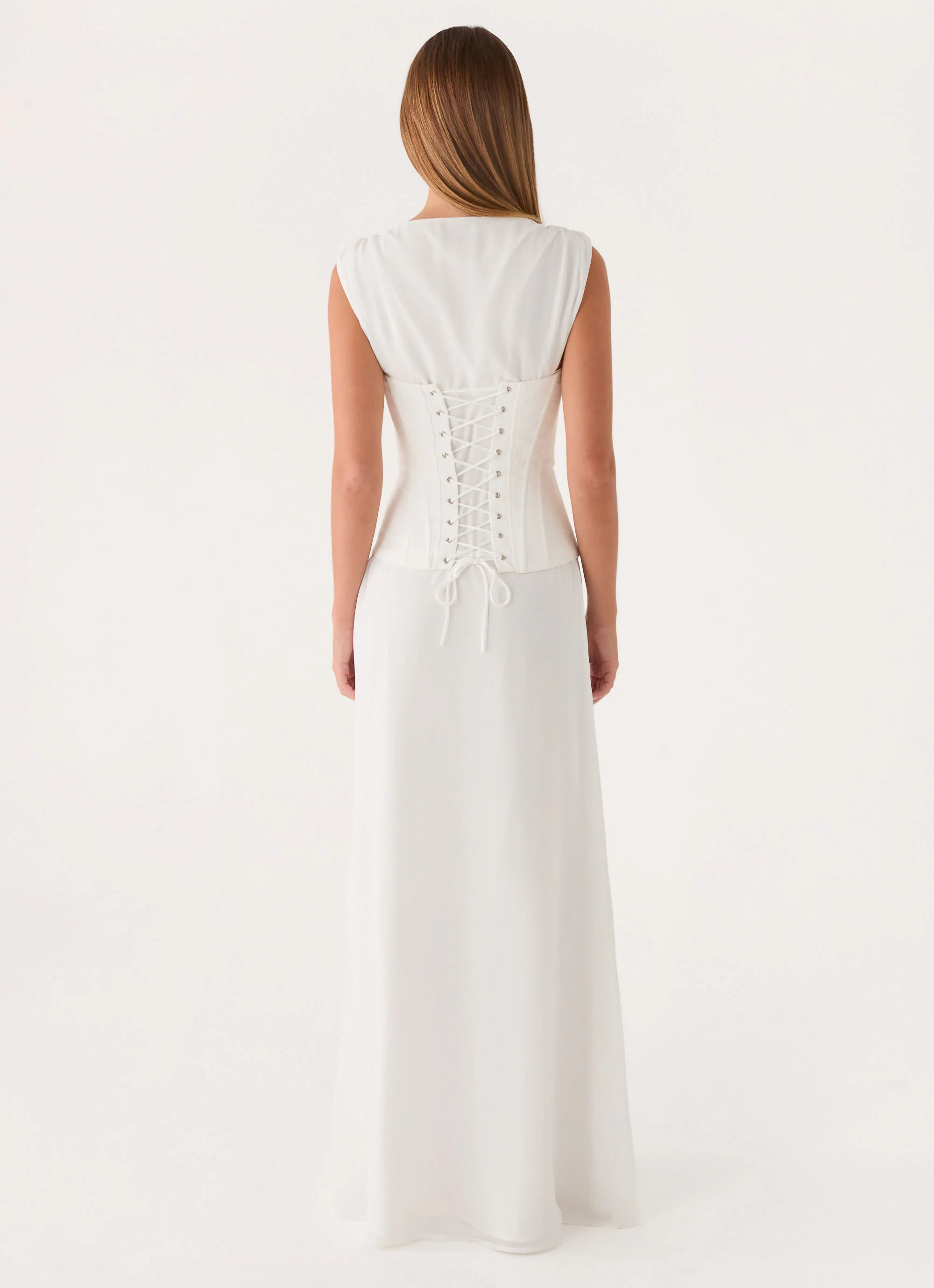 Winello Corset Maxi Dress - Off White - Image 3